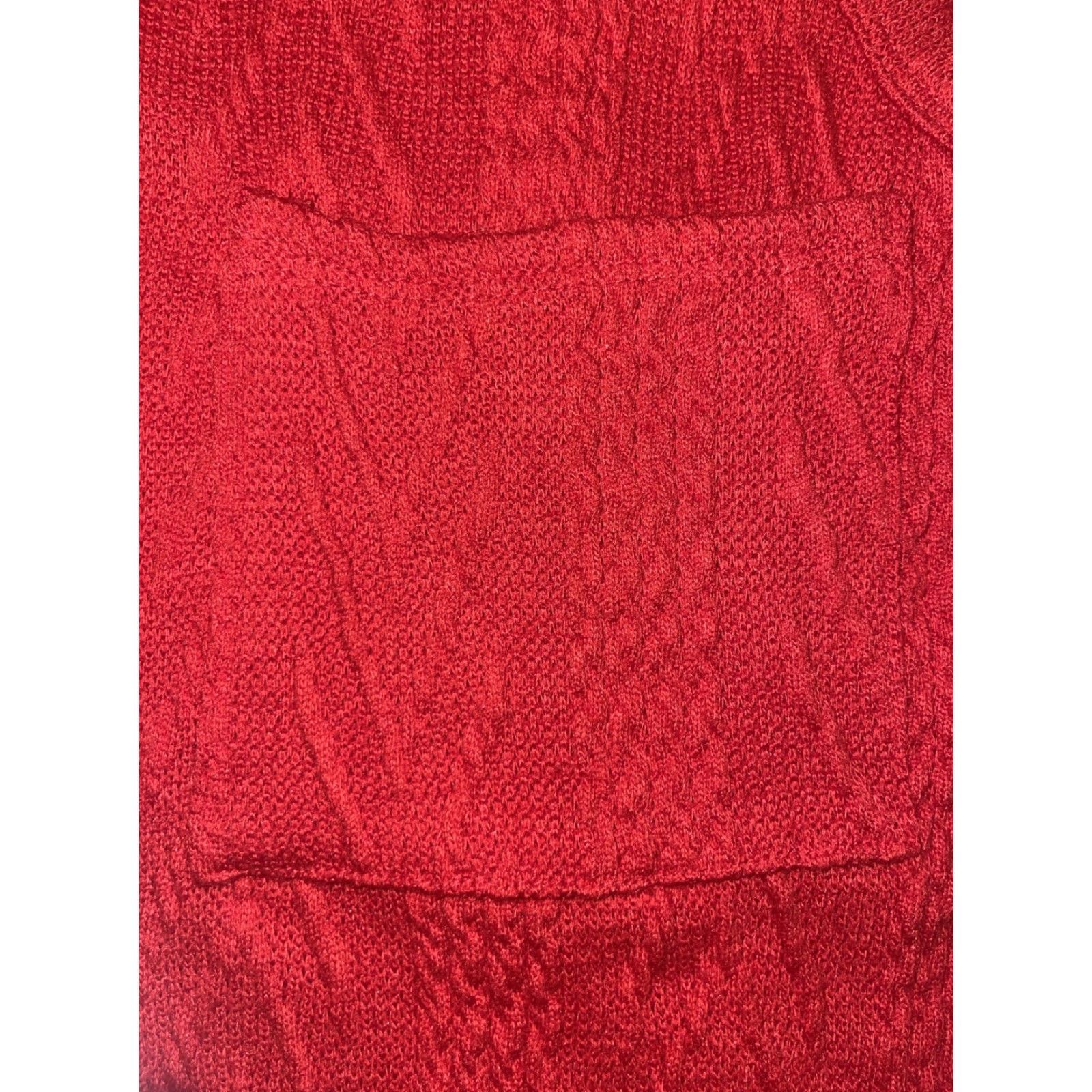 Vintage VINTAGE Bibi Womens Sweater Vest Shirt Sleeveless Red Christmas 90s Holiday Pullover V-Neck Stretch Cap Sleeve Shirt Women S Red Shirt Womens Size S / US 4 / IT 40 - 4 Thumbnail