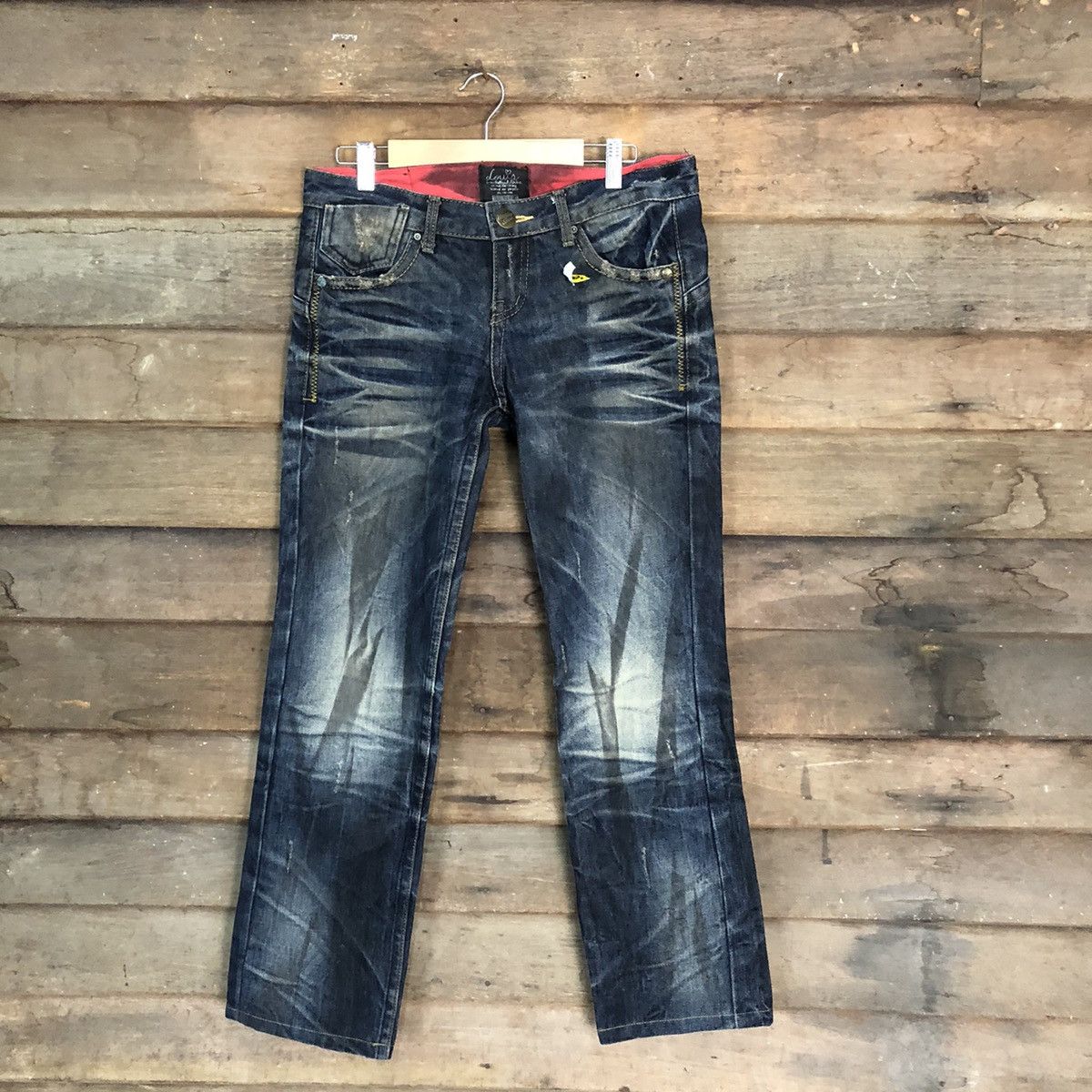 image of Distressed Denim Hotchkiss Blue Denim Jeans Pants 7383, Women's (Size 27)