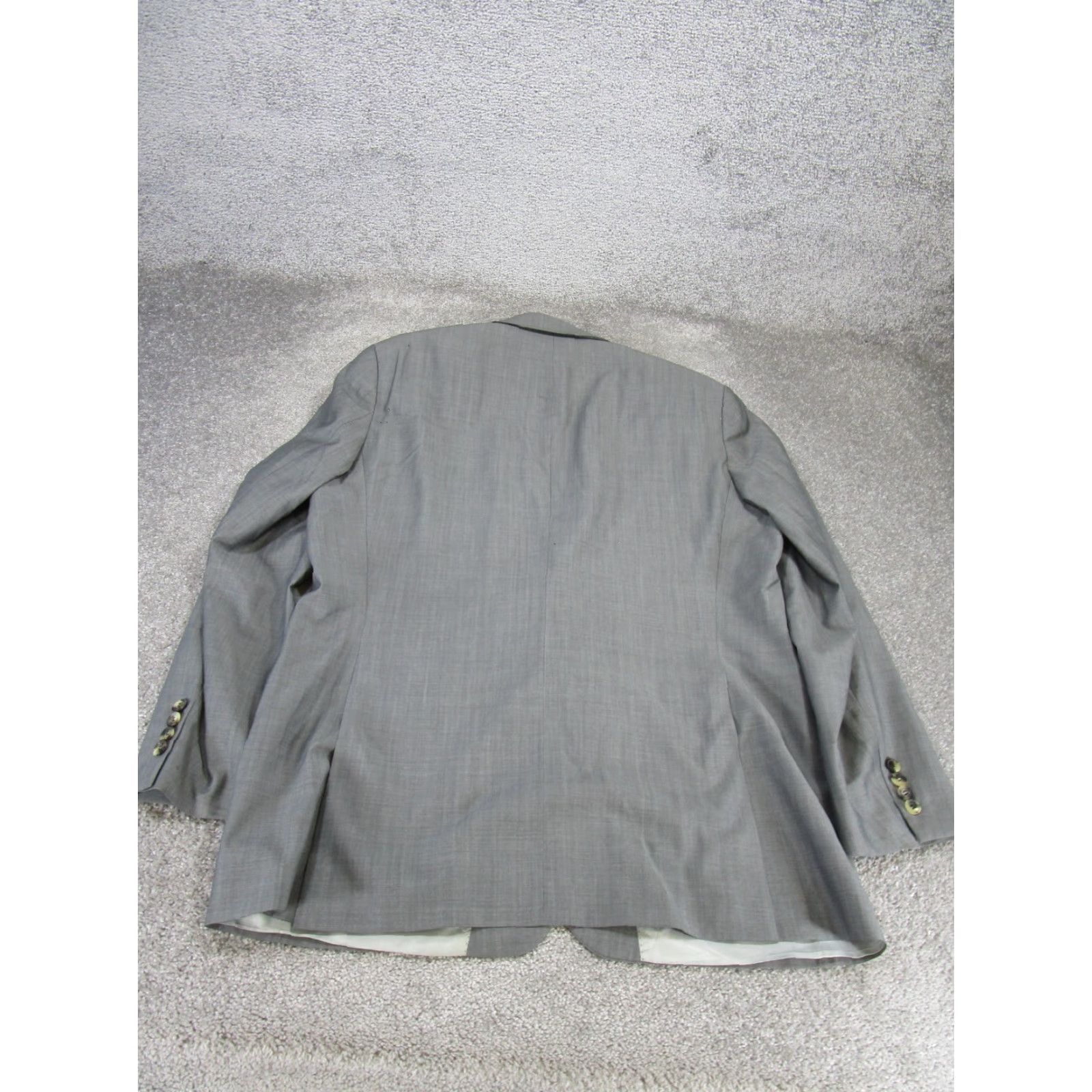 Hugo Boss HUGO BOSS Blazer Mens 44 Gray Cotton Single-Breasted 2 Piece Jacket Coat Business Mens Gray 44 Regular Card2? Size 44R - 3 Thumbnail