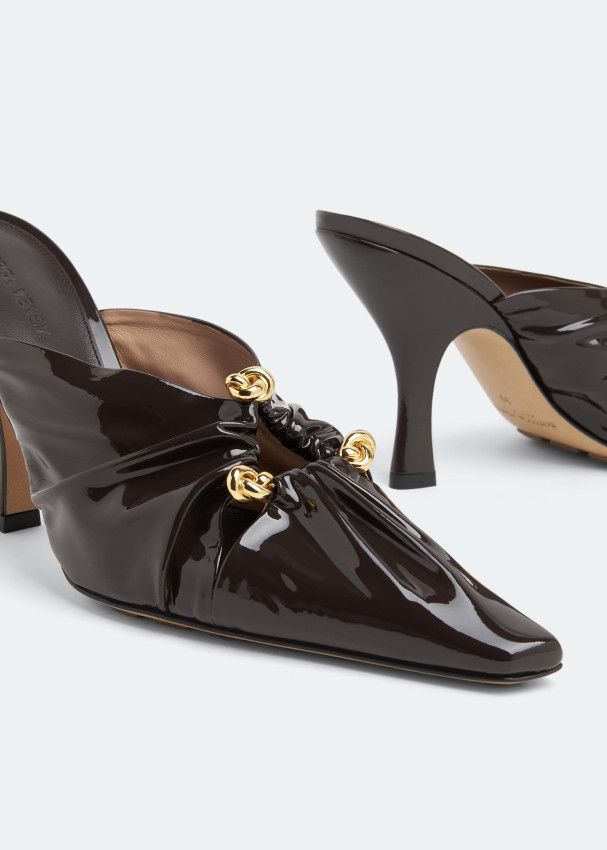 Bottega Veneta o1bcso1str0225 Bunnie Mules in Dark Brown Size US 6 / IT 36 - 2 Thumbnail