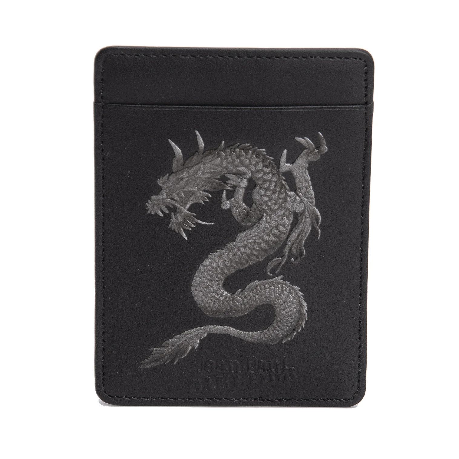 Jean Paul Gaultier Dragon-Embossed Pass Case in Black Size ONE SIZE - 1 Thumbnail