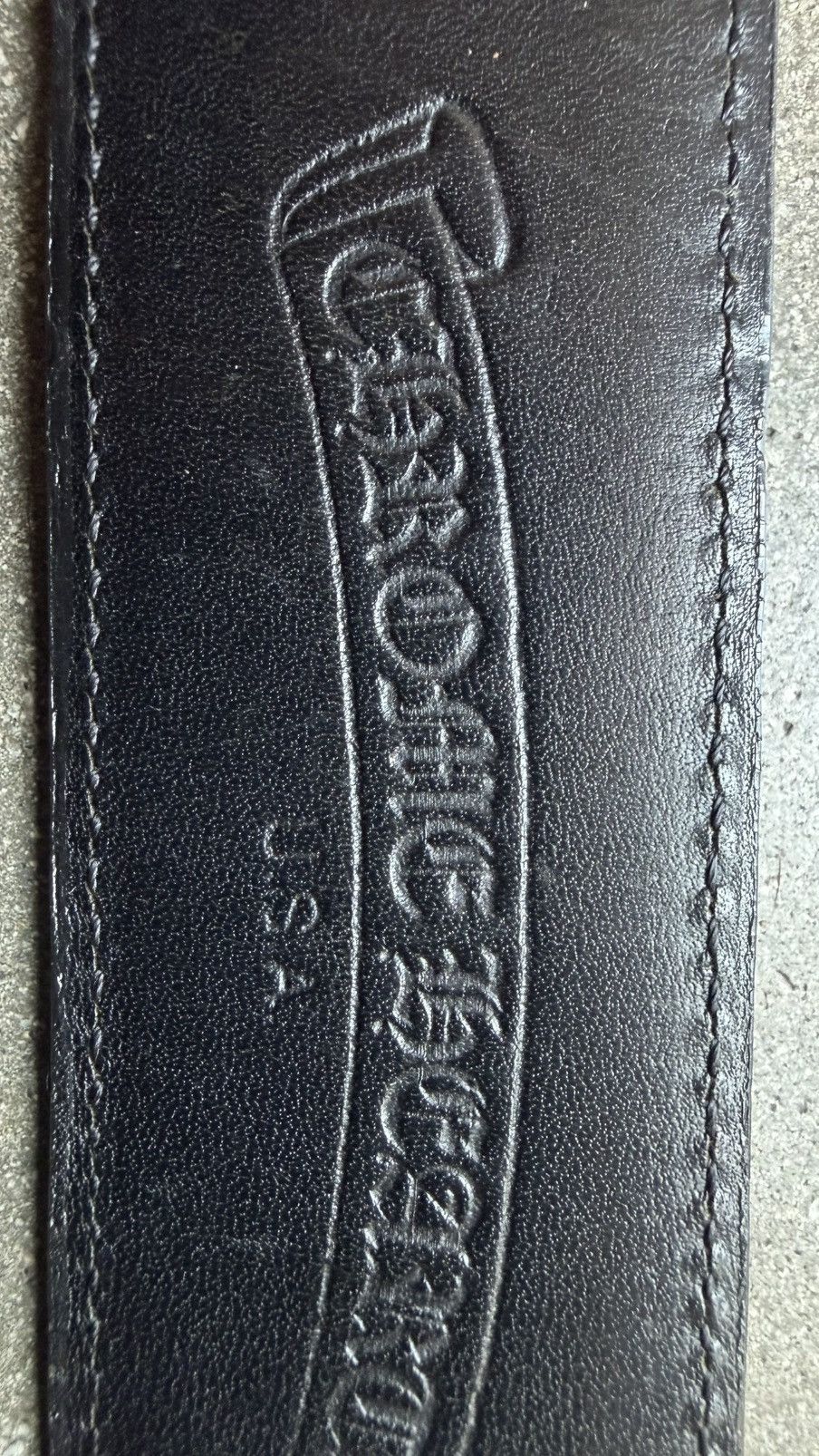 Chrome Hearts RARE! Chrome Hearts Black Leather Scroll Ring Belt Size 32 - 7 Thumbnail