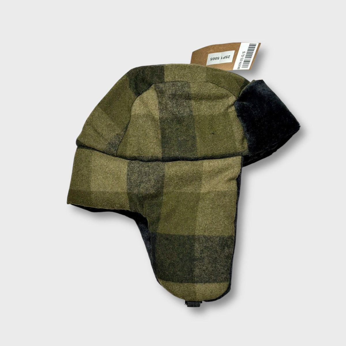 Other Chaos Unisex Winter Quilted Green Plaid Trapper Hat Sz OS Size ONE SIZE - 11 Thumbnail