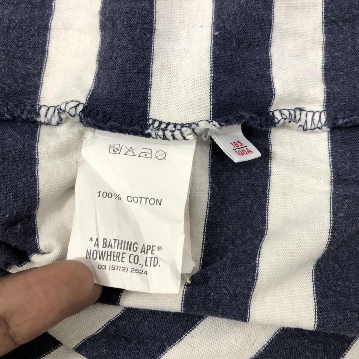 Aape AAPE by A Bathing Ape Striped T-Shirt Size US XL / EU 56 / 4 - 7 Thumbnail