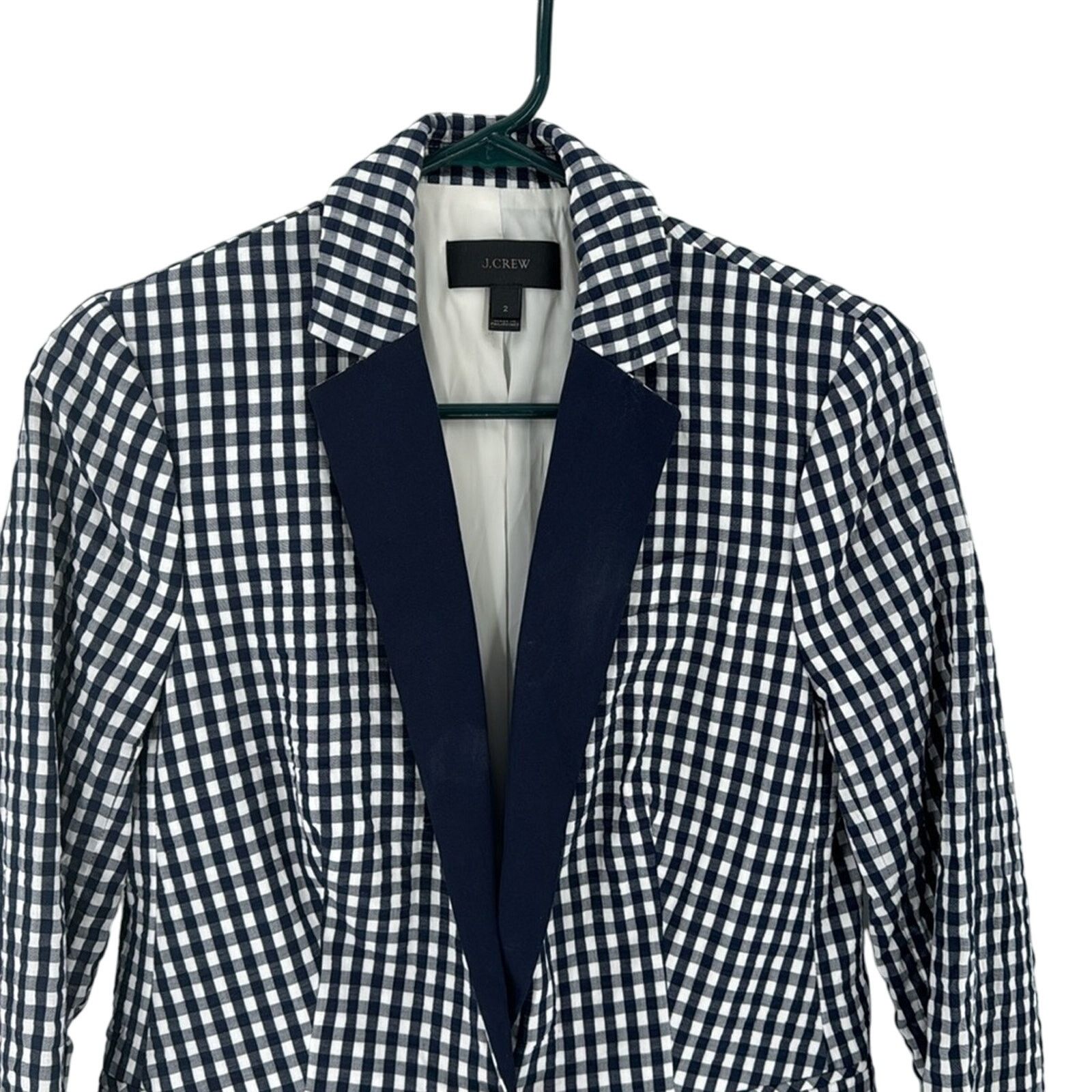 J.Crew J.Crew Gingham blue white Blazer nautical preppy size 2 Size XS / US 0-2 / IT 36-38 - 6 Thumbnail