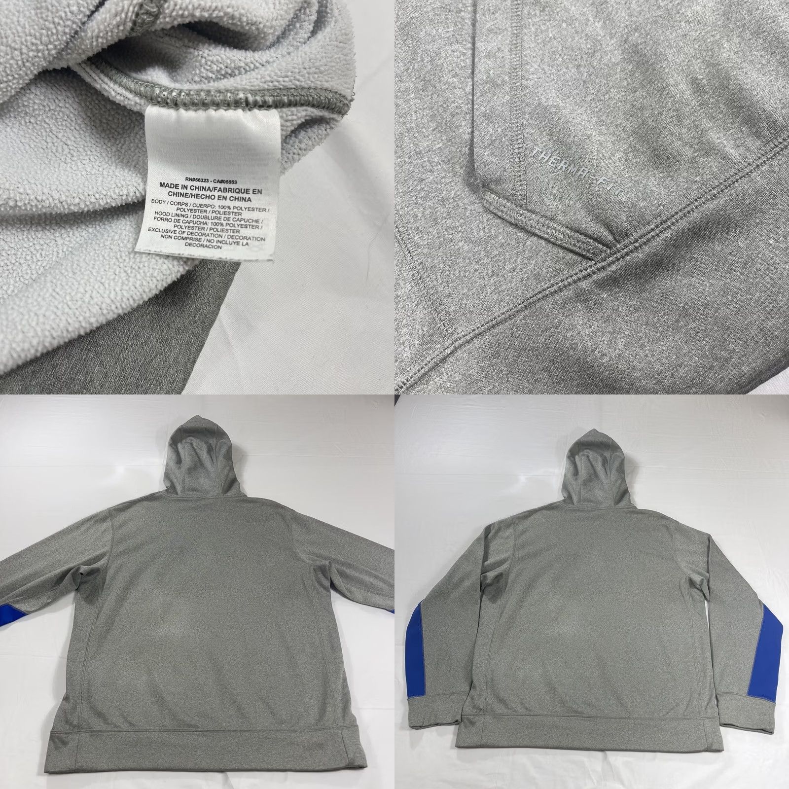 Nike Nike ThermaFit Annihilator Hoodie Swoosh Gray Blue Knockout 586289-063 M Adult Hoodie Pullover Logo Embroidered Size US M / EU 48-50 / 2 - 10 Thumbnail
