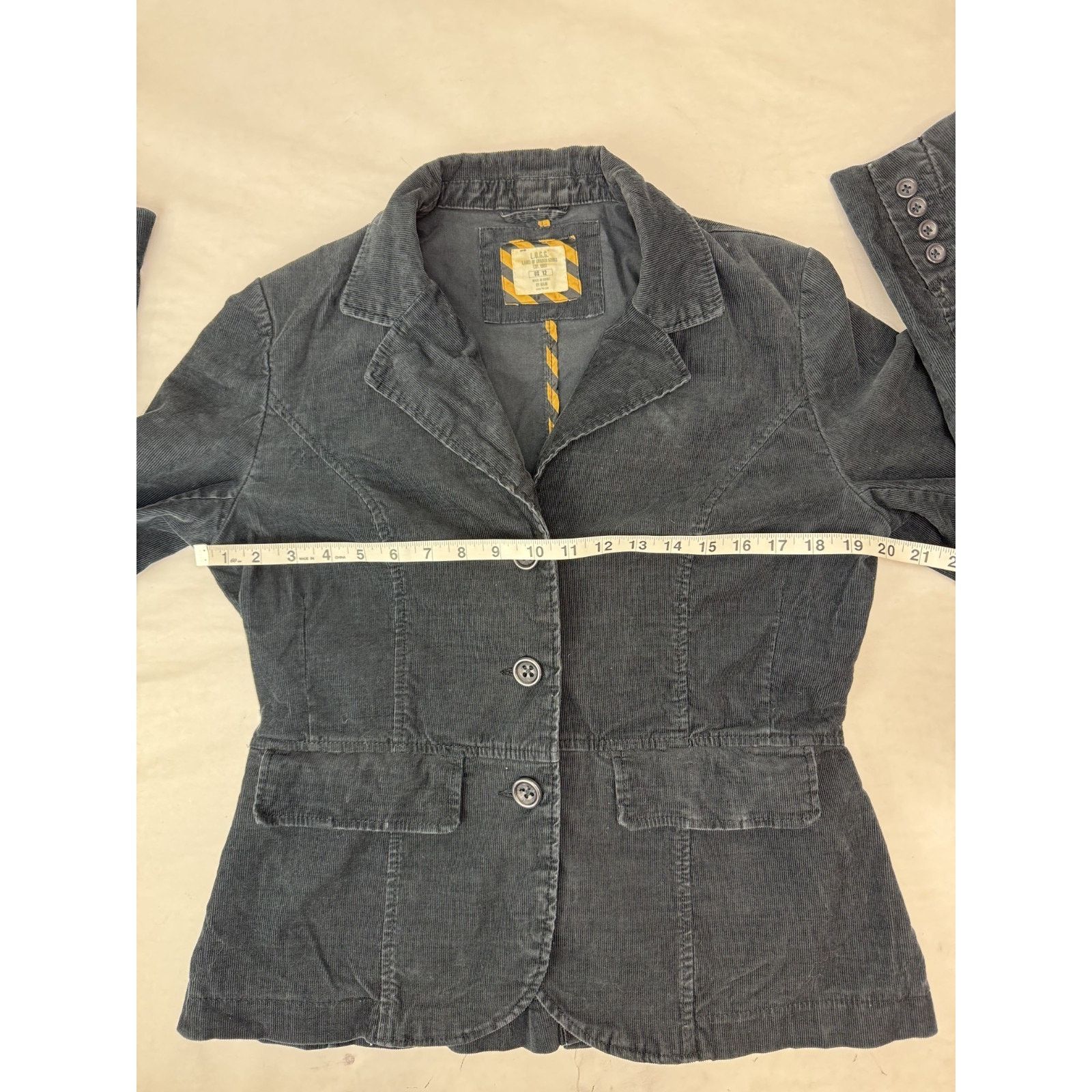 L.O.G.G. Grunge Corduroy Blazer Cinched Waist Size 12 Dark Academia Size L / US 10 / IT 46 - 4 Thumbnail
