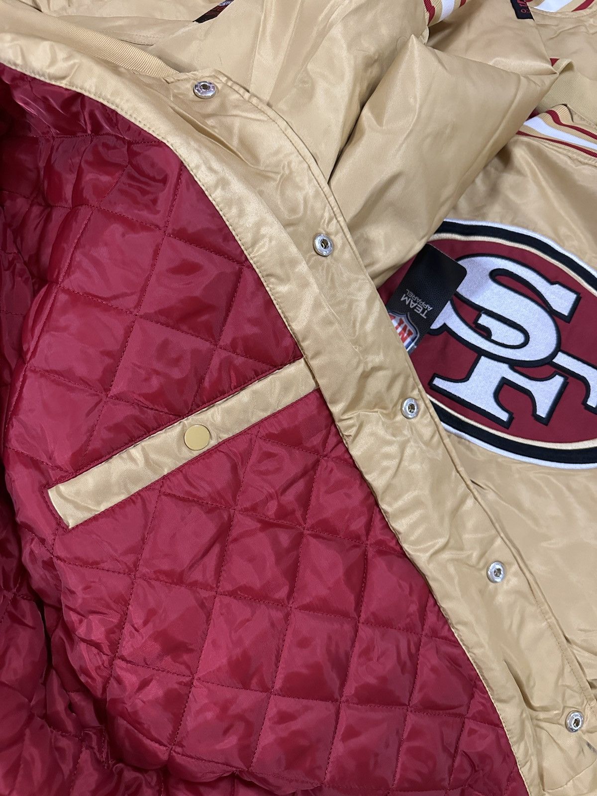 NFL NFL Team Apparel San Francisco 49ers Gold Satin Jacket XL Size US XL / EU 56 / 4 - 5 Thumbnail