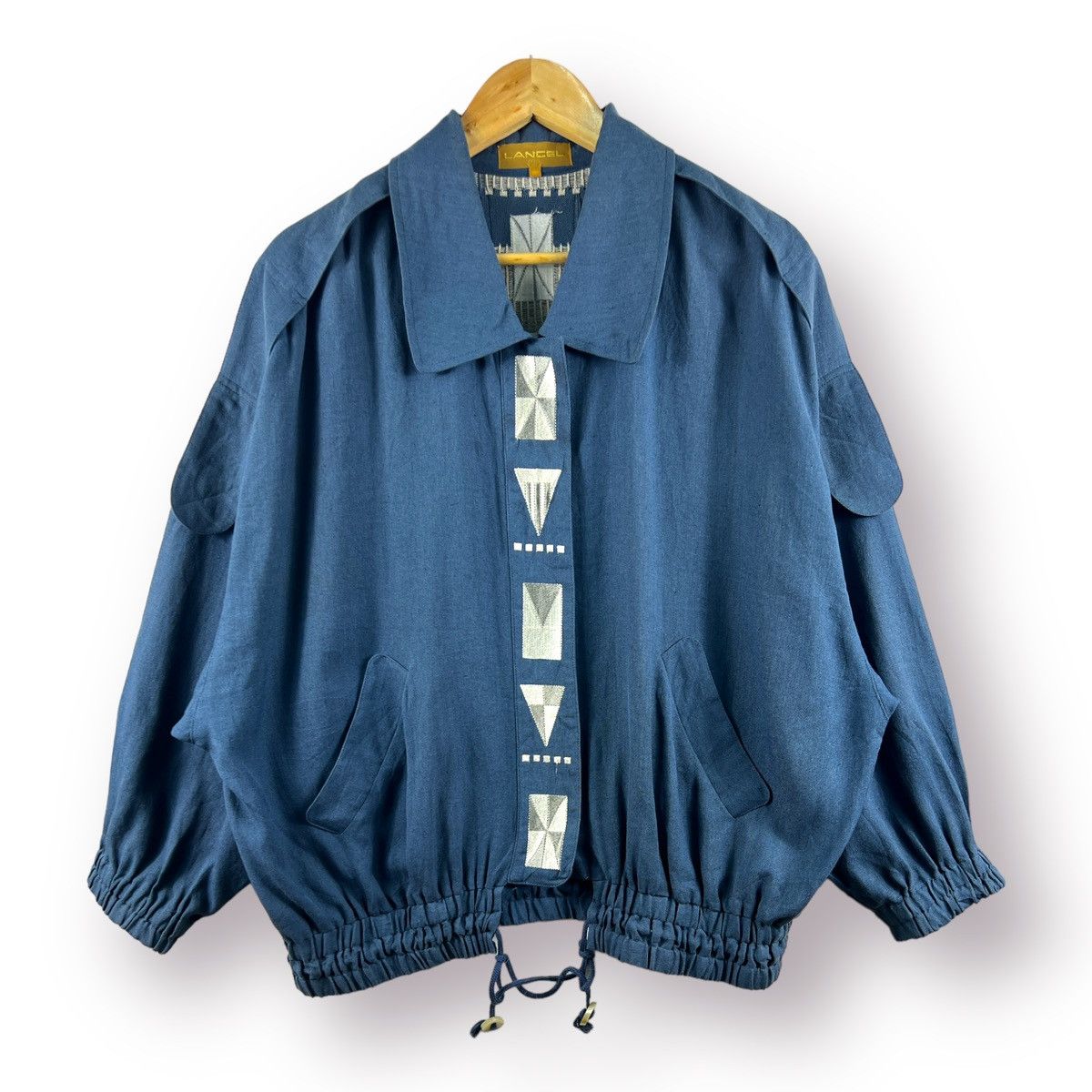 Lancel 🔥 VTG LANCEL PARIS GEOMETRIC ART PARACHUTE BOMBER JACKET Size US L / EU 52-54 / 3 - 1 Thumbnail