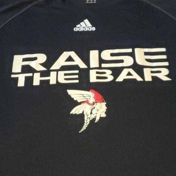 Adidas Adidas Graphic "Raise the Bar" Viking Logo Short Sleeve Athl Size US L / EU 52-54 / 3 - 5 Thumbnail