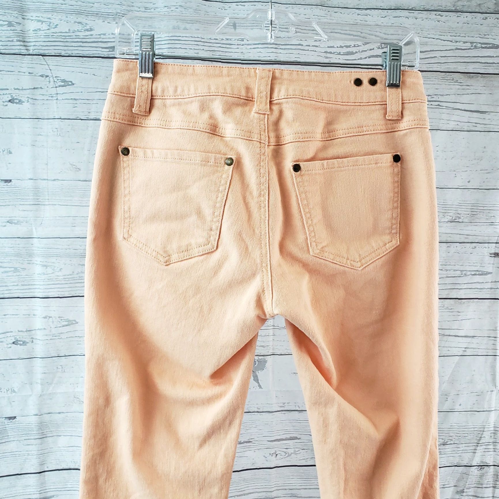 Vintage CAbi 329 Womens Bree Cropped Jeans Sz 2 Solid Orange Low Rise Jeans Cropped Womens Size 2 Orange Size 26" / US 2 / IT 38 - 5 Thumbnail