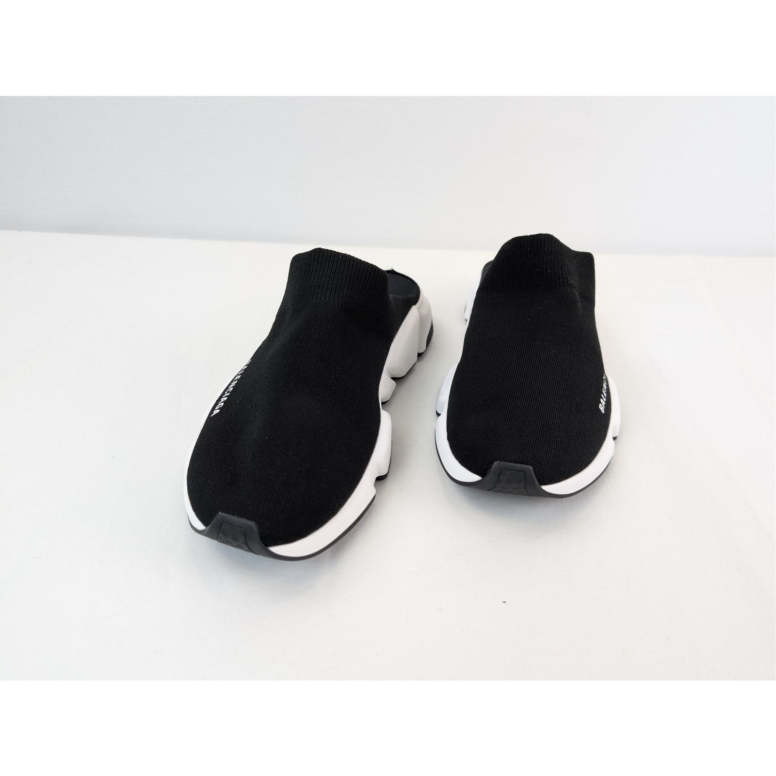 Balenciaga o1rshd1 Speed Mule Slide Slipper in Black / White Size US 10 / EU 43 - 9 Thumbnail