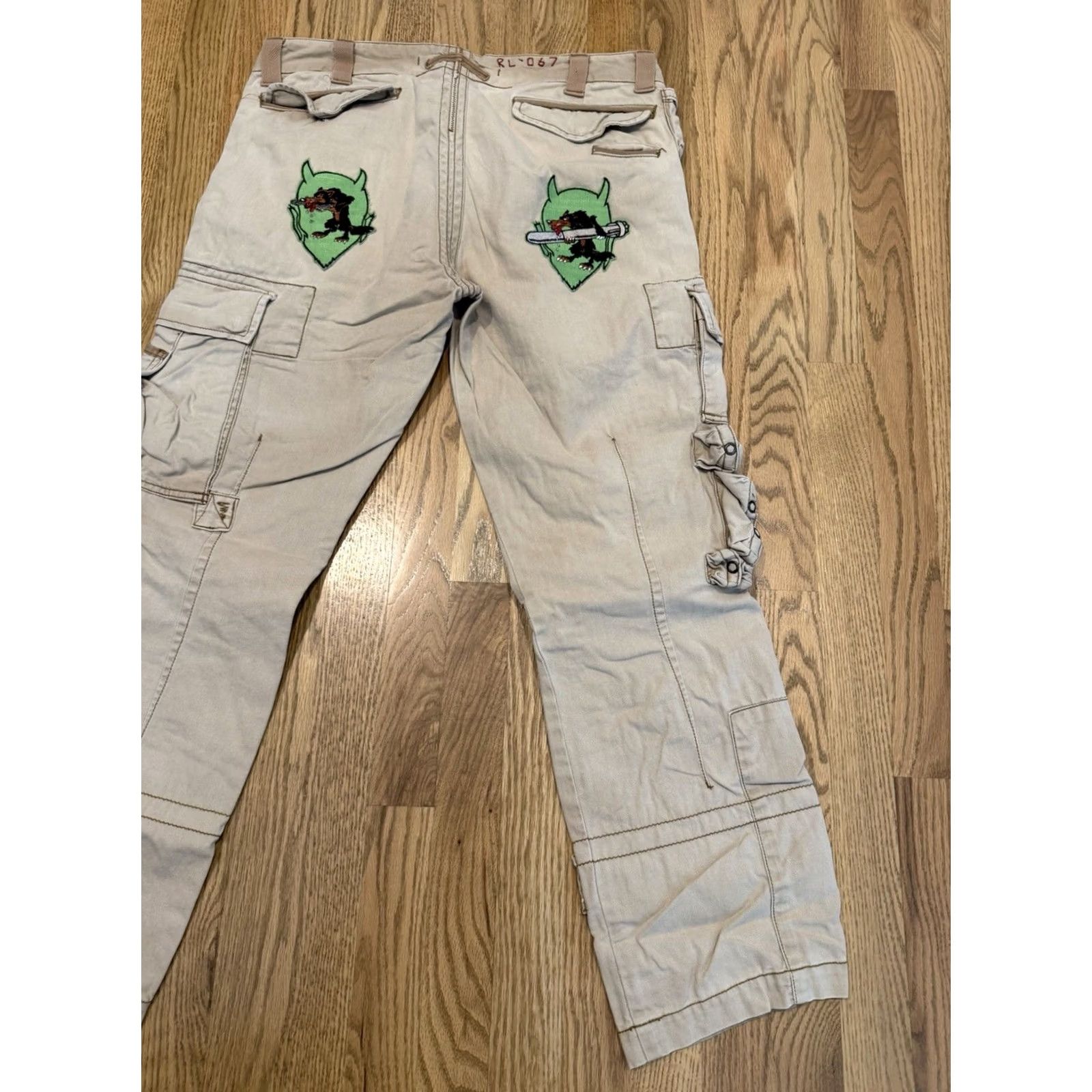 Polo Ralph Lauren VINTAGE Polo Ralph Lauren Military Cargo Pants Mens 34x30 34x29 Beige Cotton Trousers Patches Logo Front Zip Button Cargo Pants Shoes? Size US S / EU 44-46 / 1 - 4 Thumbnail
