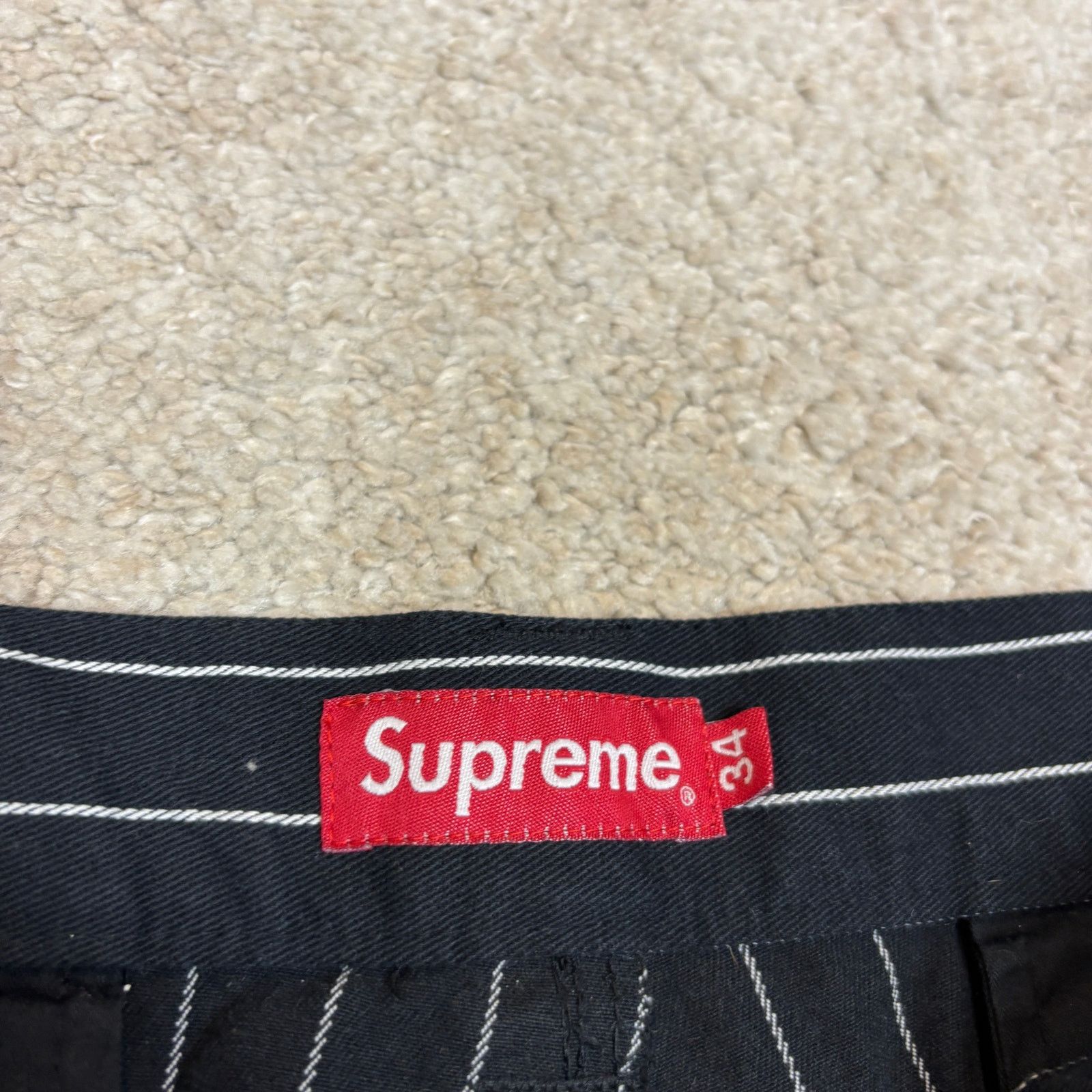 Supreme Supreme Pinstripe Work Chino Shorts Men's 34 Streetwear Size US 34 / EU 50 - 4 Thumbnail