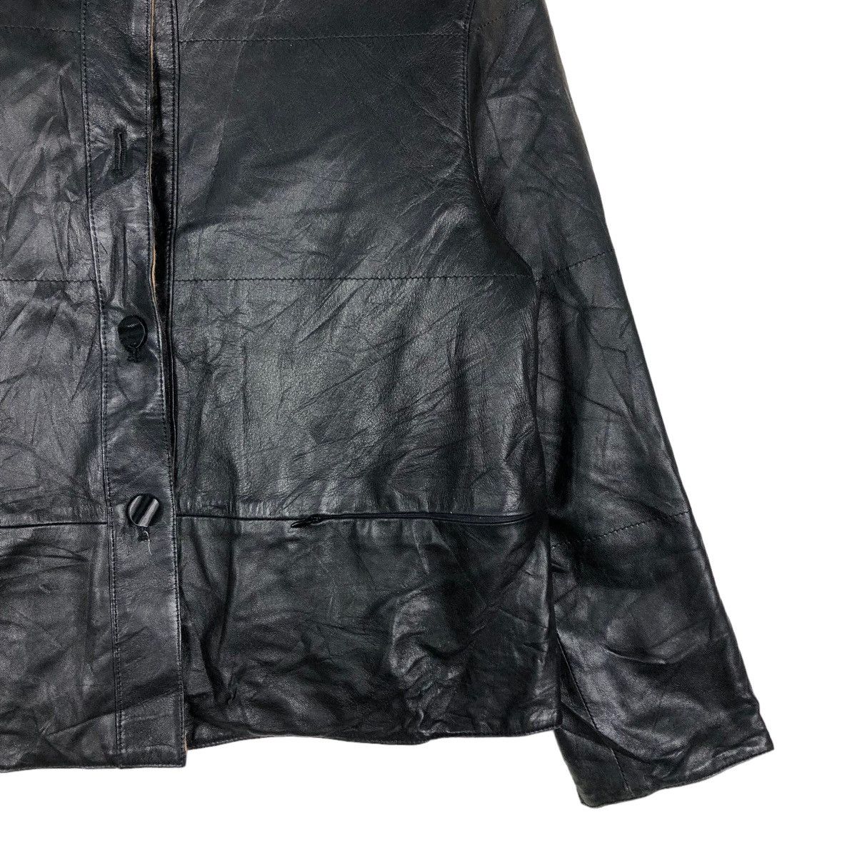 Japanese Brand Cropped Biker Racer Leather Jacket Donna Japan Issey Miyake Size US M / EU 48-50 / 2 - 5 Thumbnail