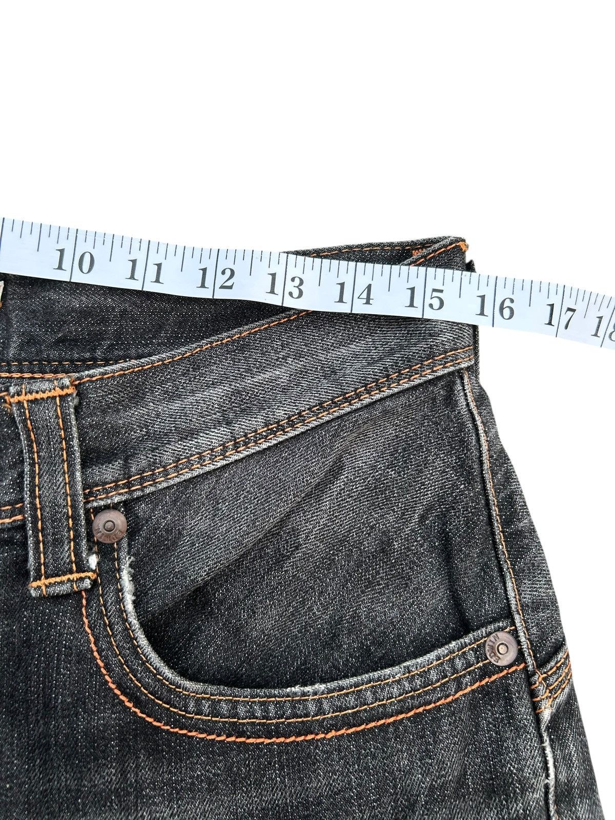 Kapital Flare Vintage Edwin Buckle Back Distressed Denim Jeans Size US 31 - 15 Thumbnail