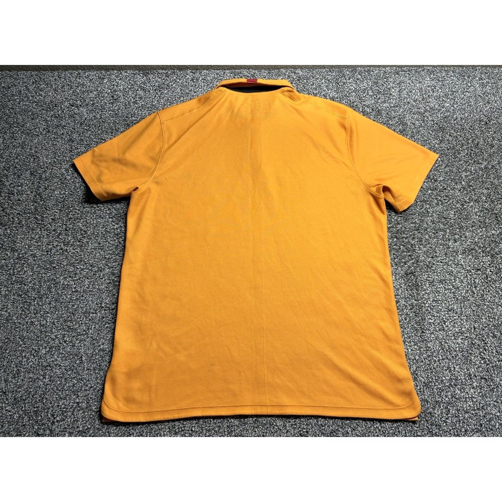 Nike VINTAGE Nike Tiger Woods Polo Mens Large Orange Striped Golf Shirt Snap Collar CK6313 Size US L / EU 52-54 / 3 - 2 Thumbnail