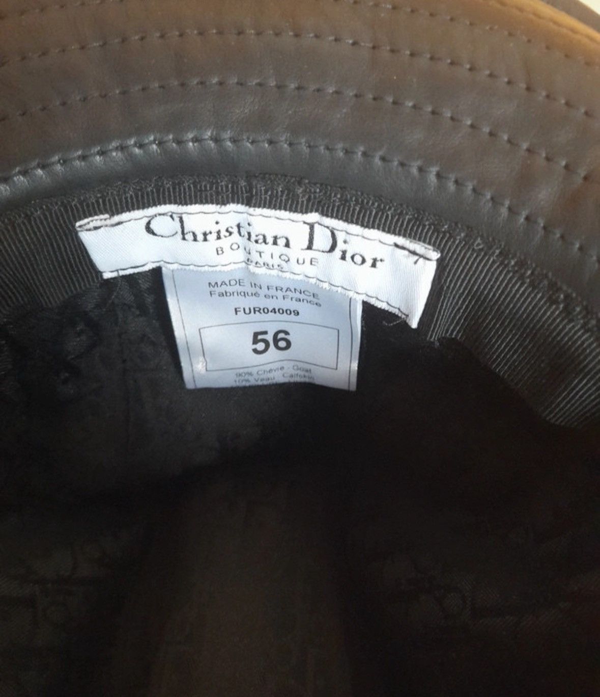 Dior Vintage Christian Dior bucket hat cowboy fur leather size 56 Size ONE SIZE - 4 Thumbnail