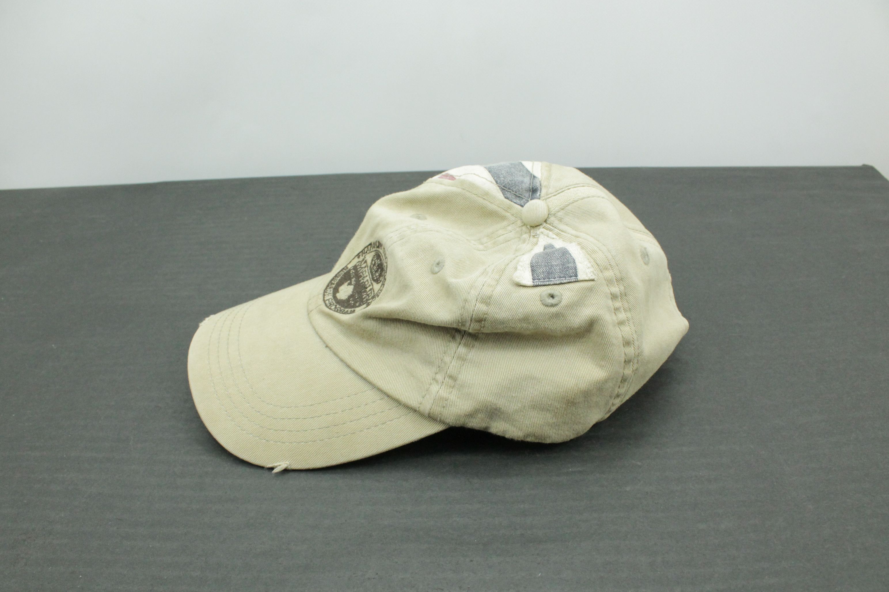 Napapijri Napapijri Beige Cotton Distressed Cap Size ONE SIZE - 2 Thumbnail