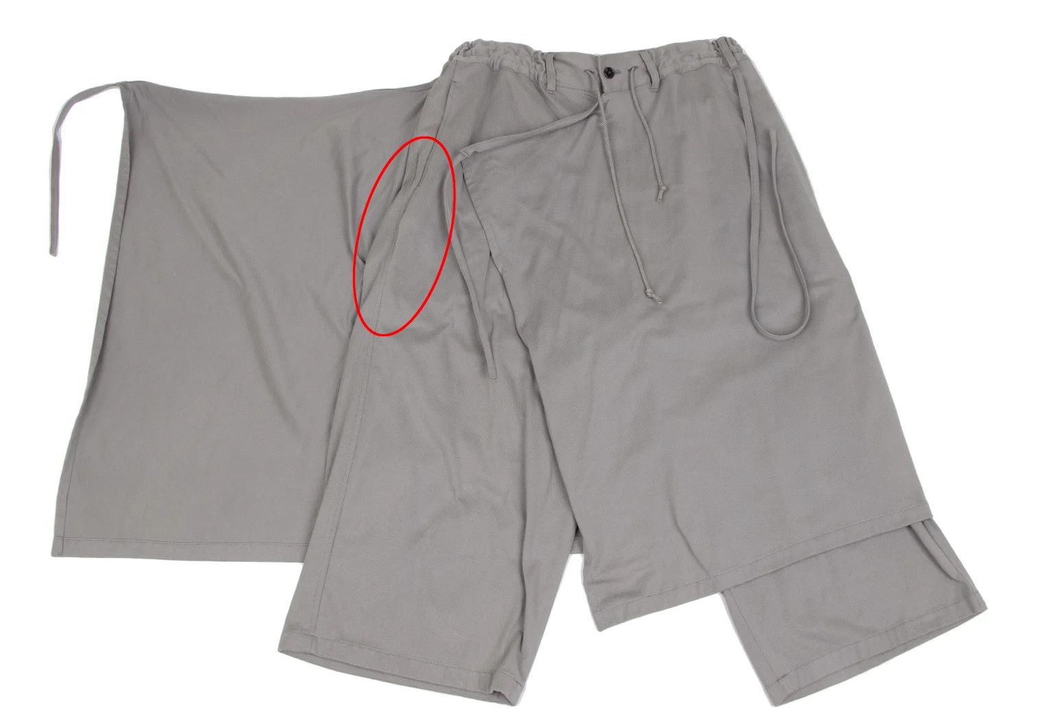 Yohji Yamamoto Cotton Jersey Wrap Pants Gray 3 Size US 34 / EU 50 - 6 Thumbnail