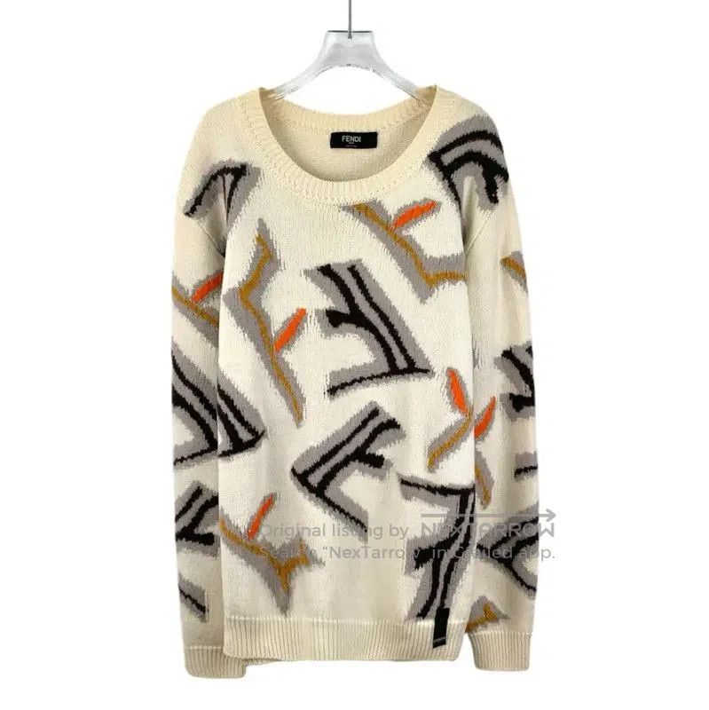 Fendi Fendi Beige Wool Women's Sweater in XL Size . Size XL / US 12-14 / IT 48-50 - 1 Thumbnail