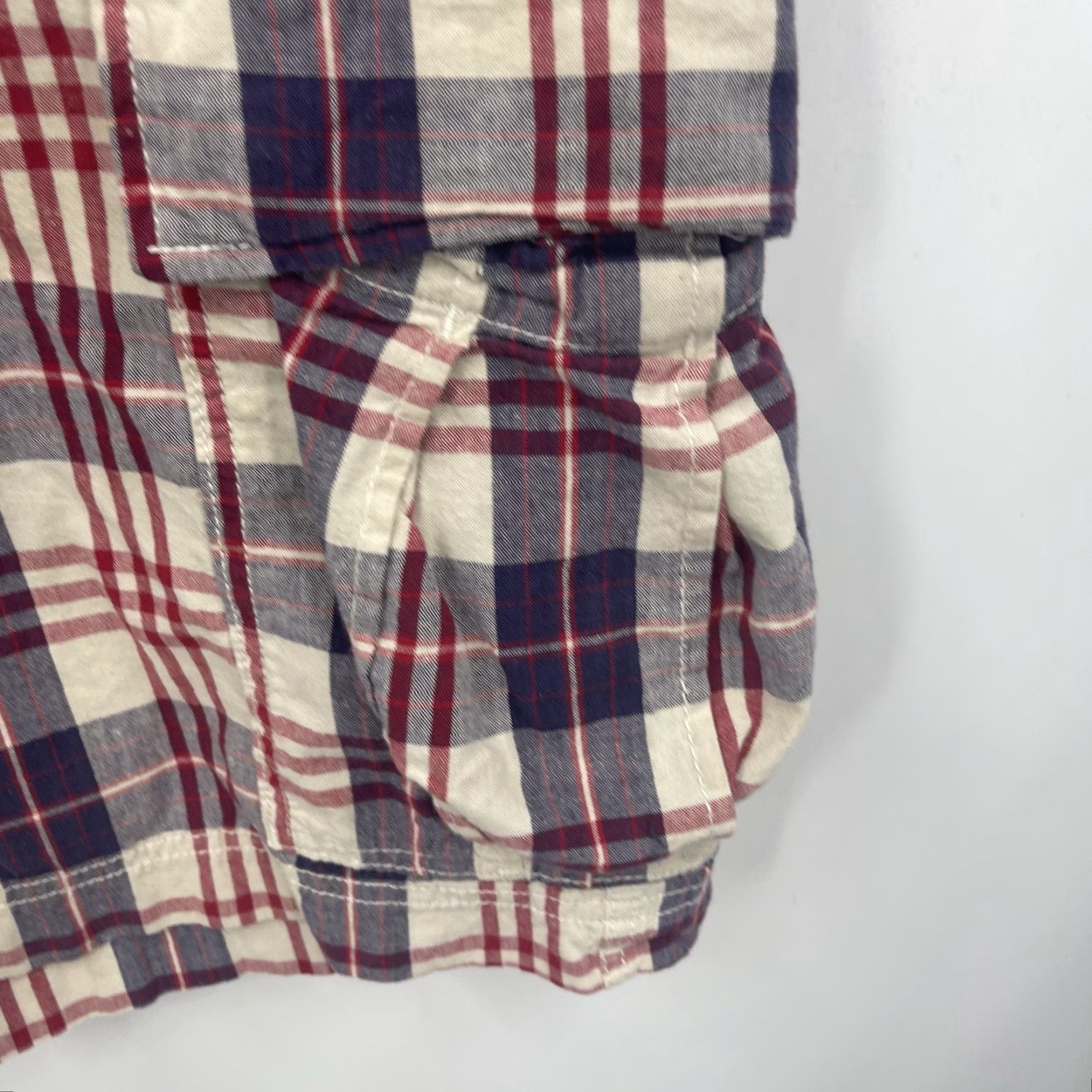 Polo Ralph Lauren VINTAGE Polo Ralph Lauren Jeans Co Plaid Cargo Shorts Mens 36 Twill Blue 90s Preppy Cargo Pocket Pockets Logo Pony Size US M / EU 48-50 / 2 - 7 Thumbnail