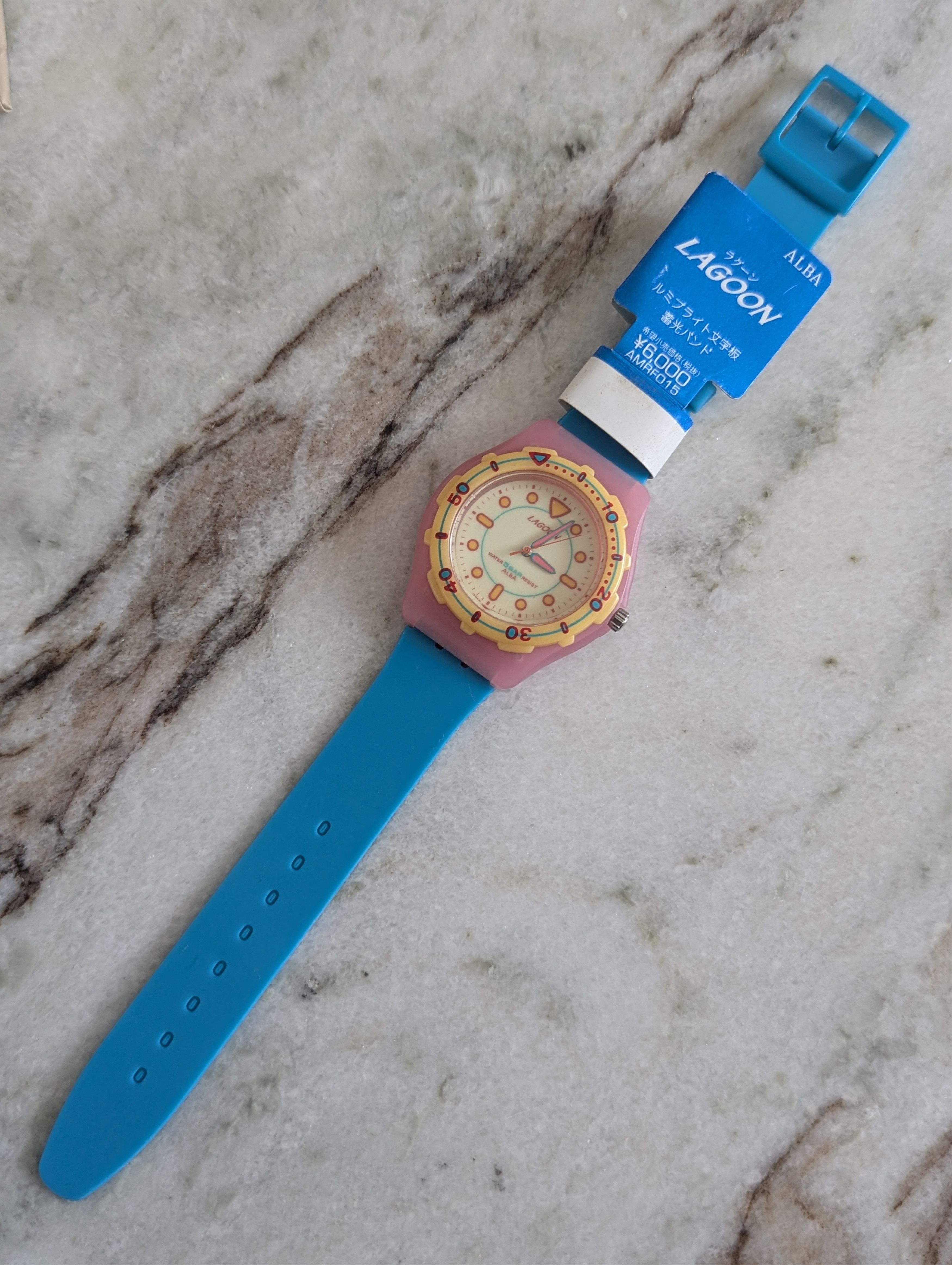 ALBA NOS 1994 Seiko Alba Lagoon AMRF015 Full Lume Watch Size 38 - 3 Thumbnail