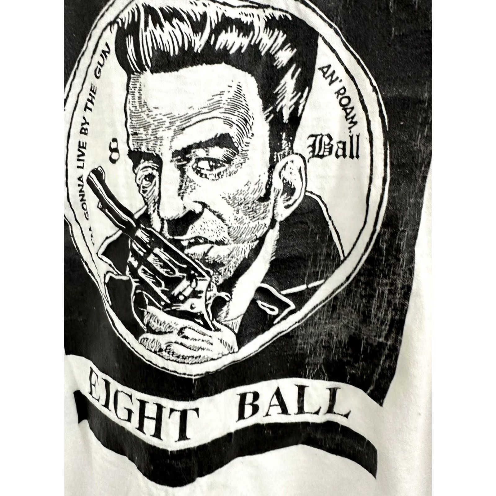 Vintage VTG Eight Ball Daniel Clowes Comic I'm Gonna Live By The Gun T-Shirt Size L White Mens Size US L / EU 52-54 / 3 - 5 Thumbnail