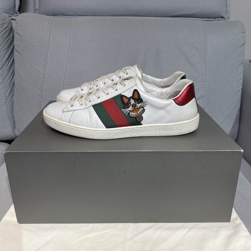 Gucci Gucci ACE Leather Low-Top Fashion Sneakers -2508 Size US 7.5 / EU 40-41 - 1 Thumbnail