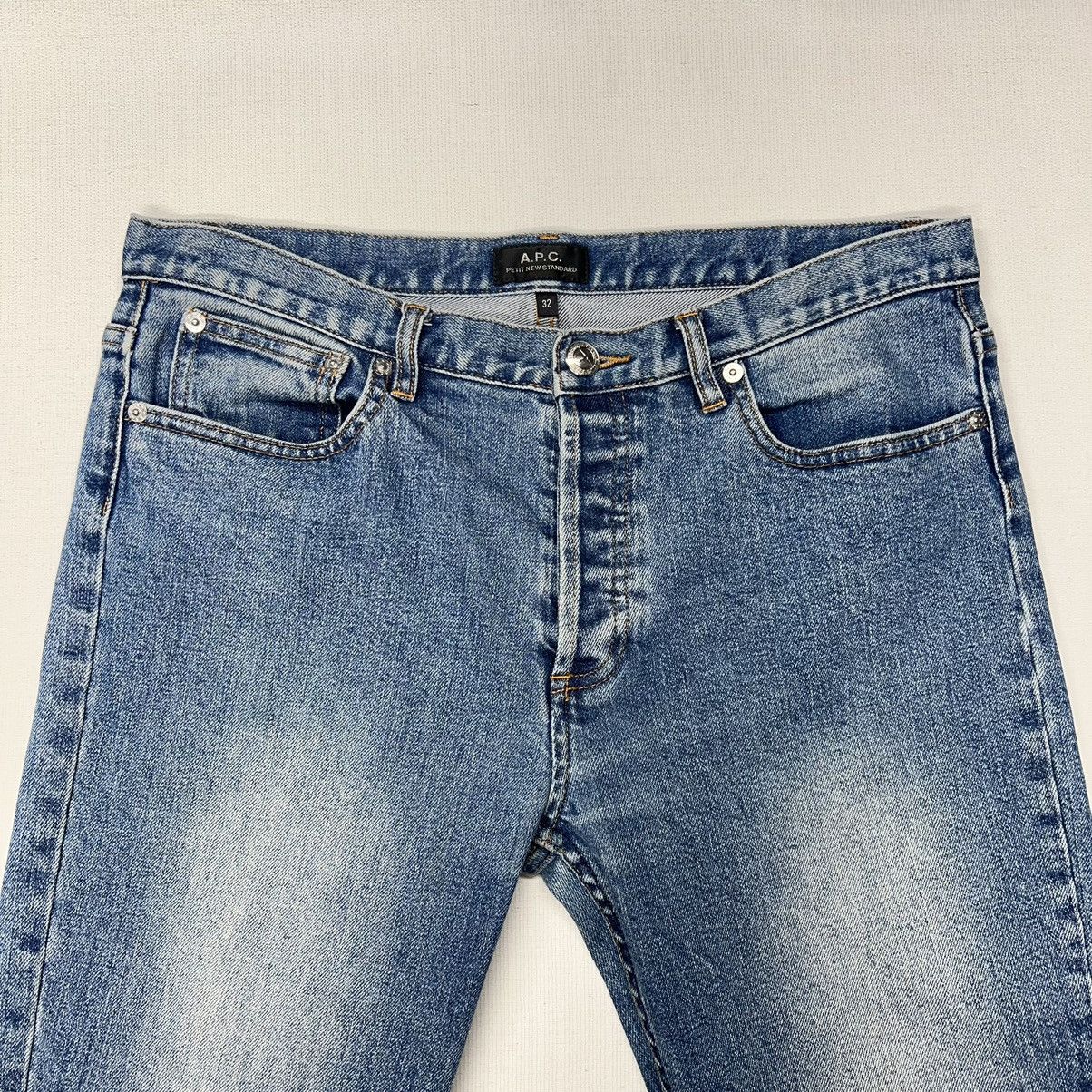 A.P.C. APC Petite New Standard Jeans Blue Denim Washed Faded Unisex Size US 32 / EU 48 - 4 Thumbnail