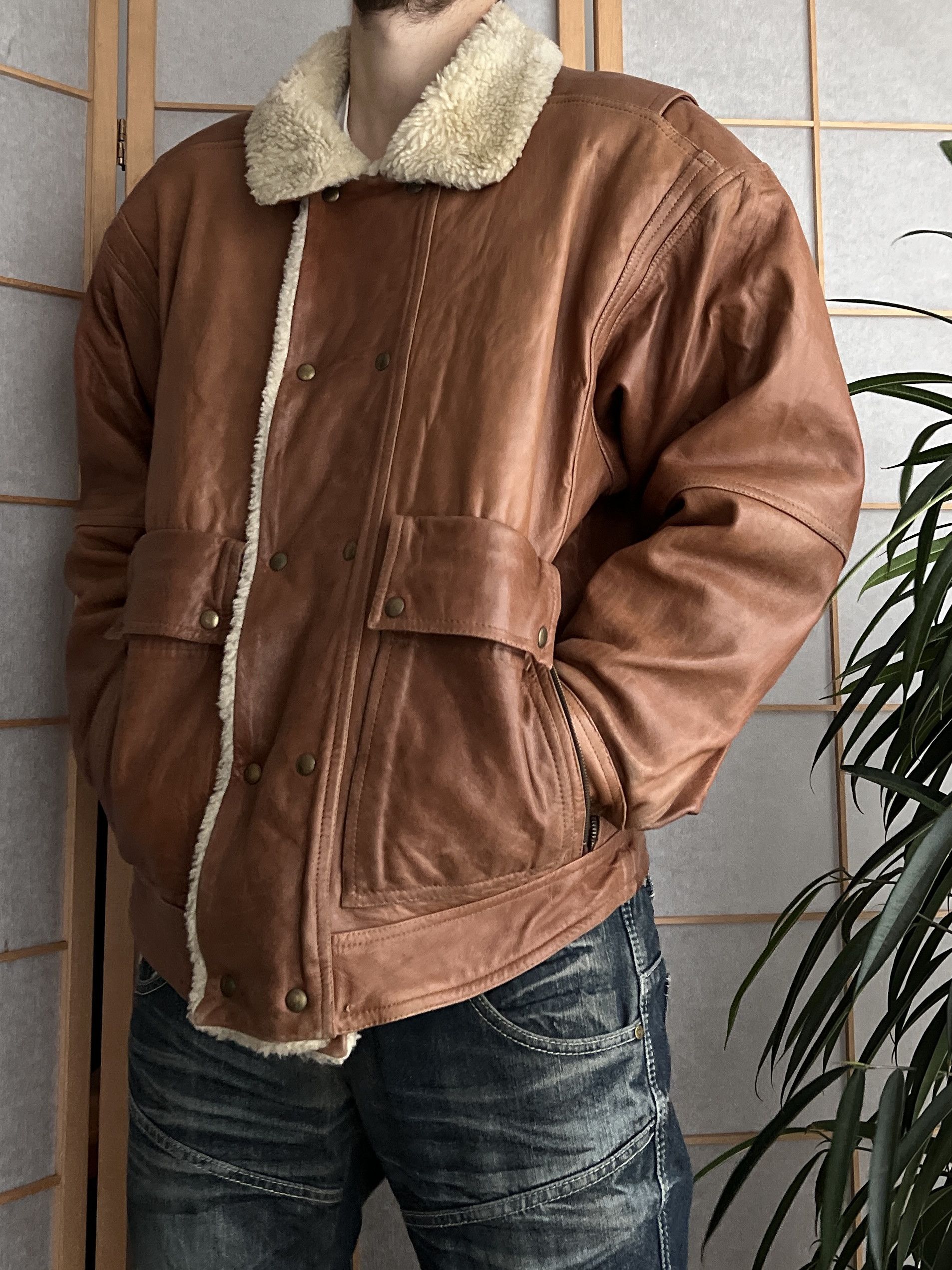 Le Grande Bleu (L.G.B.) Rick Owens Type VTG 00s Yohji Yamamoto Style Leather Jacket Size US XL / EU 56 / 4 - 12 Thumbnail