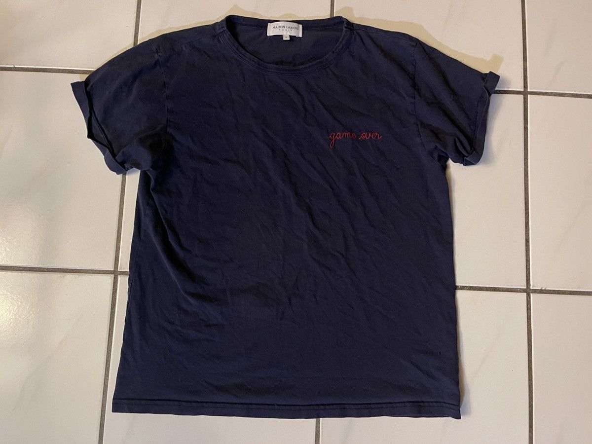 Maison Labiche Maison Labiche T Shirt Tee Short Sleeve Blue Game Over Large Size L / US 10 / IT 46 - 1 Thumbnail