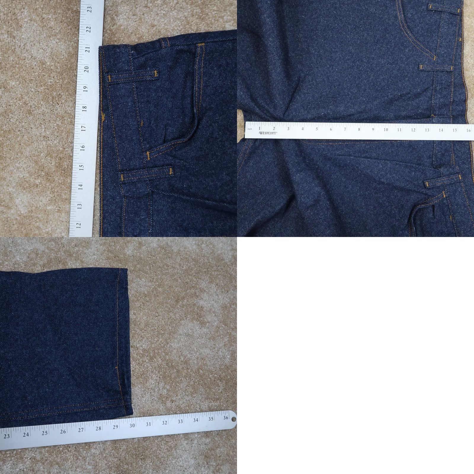 JCPenney VINTAGE J. C. Penney Jeans Men 42x29 Denim Straight Pockets USA 80s 90s Rock Cowboy Regular Mens Size US 42 / EU 58 - 8 Thumbnail