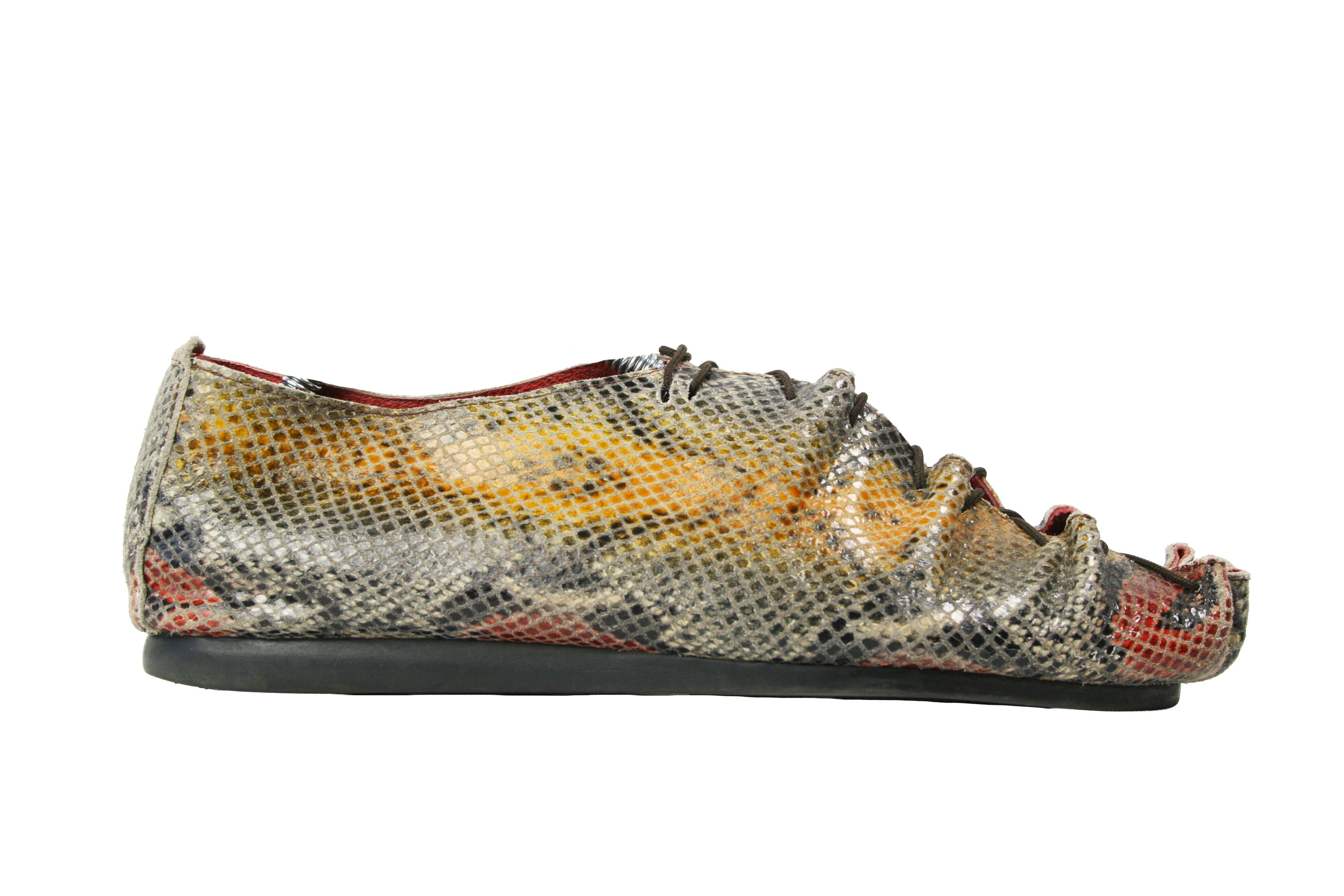 Japanese Brand Jan Jansen Y2K Snake Print Leather Ballet Flats Vintage Size US 10 / IT 40 - 3 Thumbnail