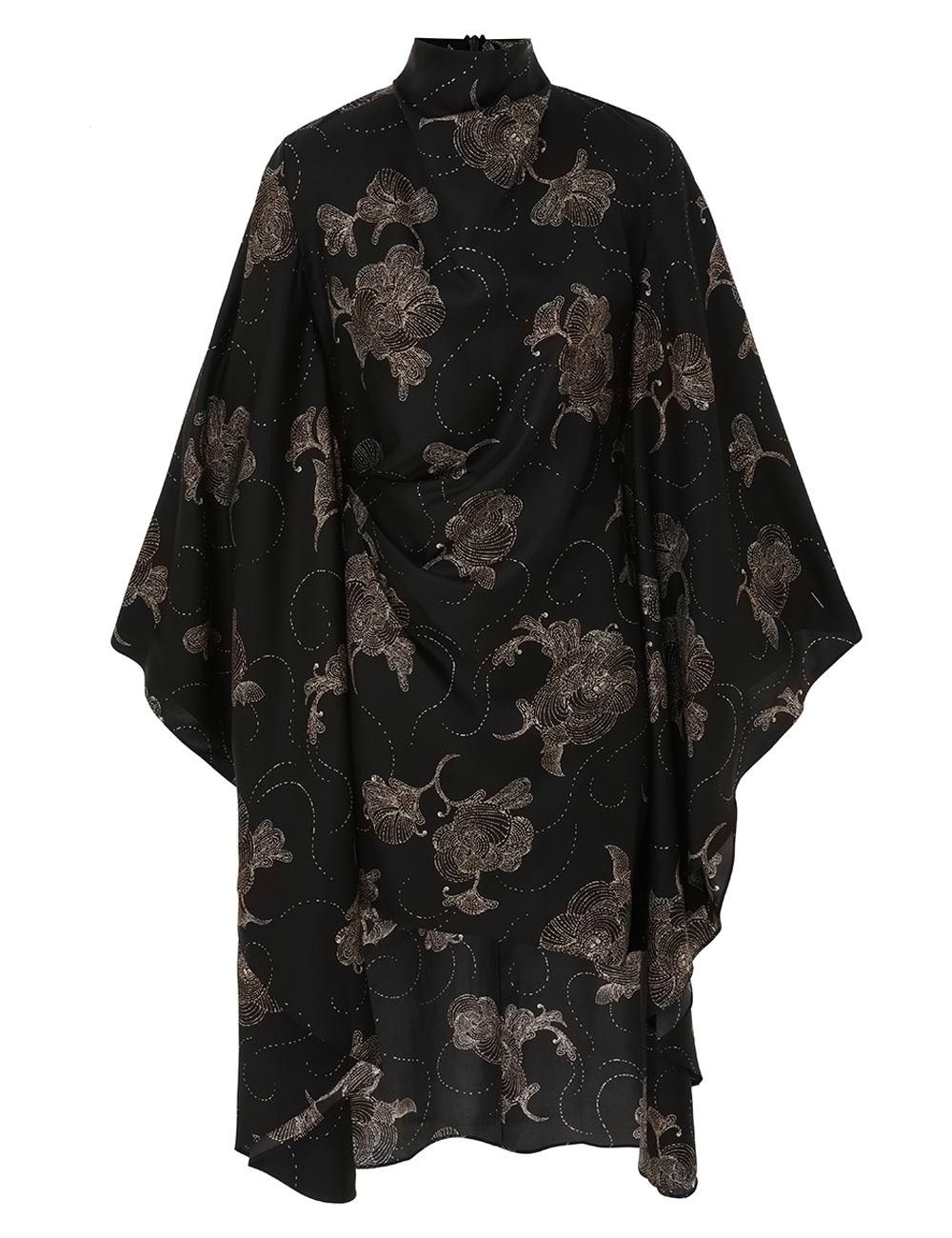 Zimmermann oc11z0825 Eden Draped Tunic Dress in Black Size M / US 6-8 / IT 42-44 - 1 Thumbnail