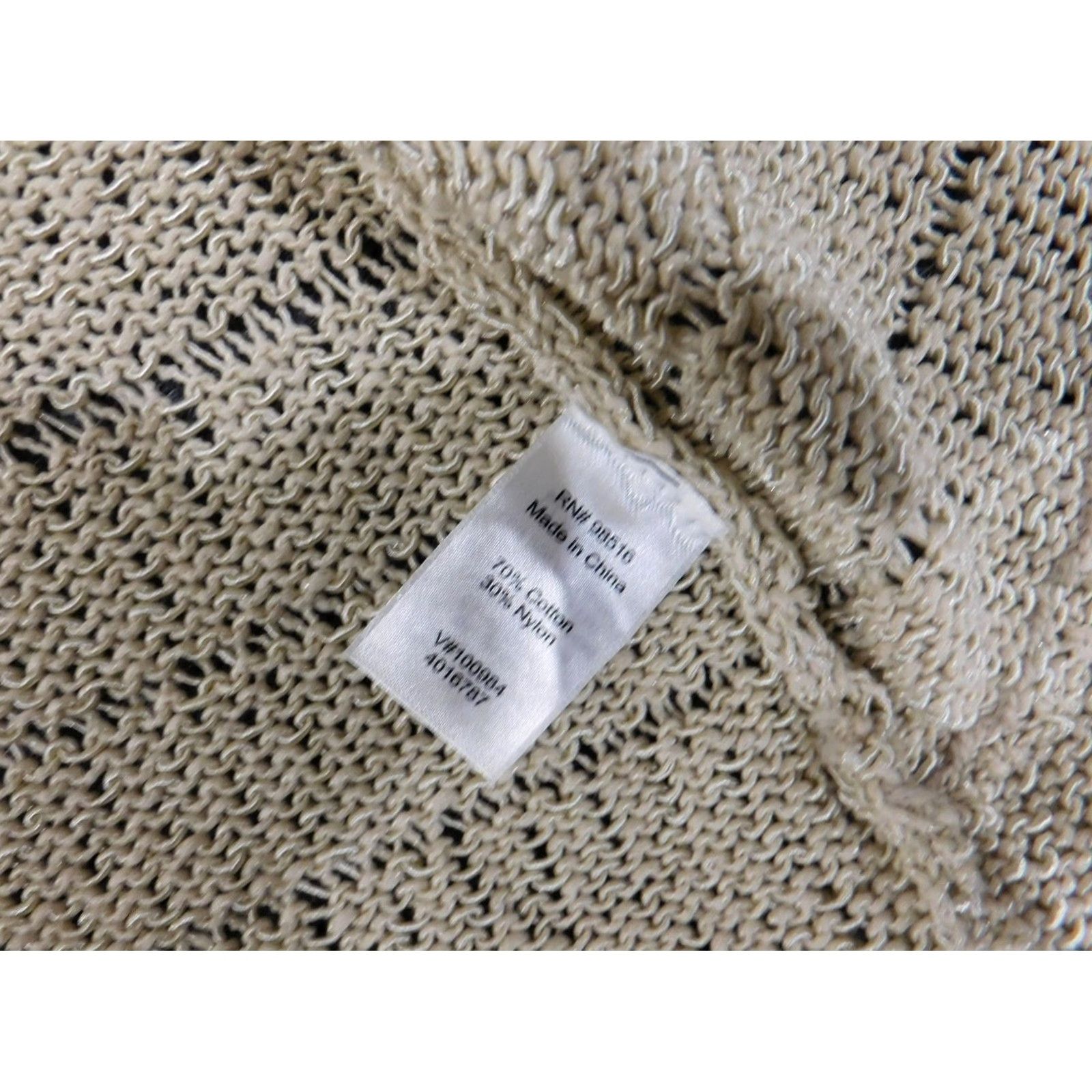 Coldwater Creek Coldwater Creek Cardigan Sweater M Women Beige V-Neck Sleeveless Lace Knit Chunky- Knit Regular Slim Classic All Seasons Biological: No Size M / US 6-8 / IT 42-44 - 7 Thumbnail