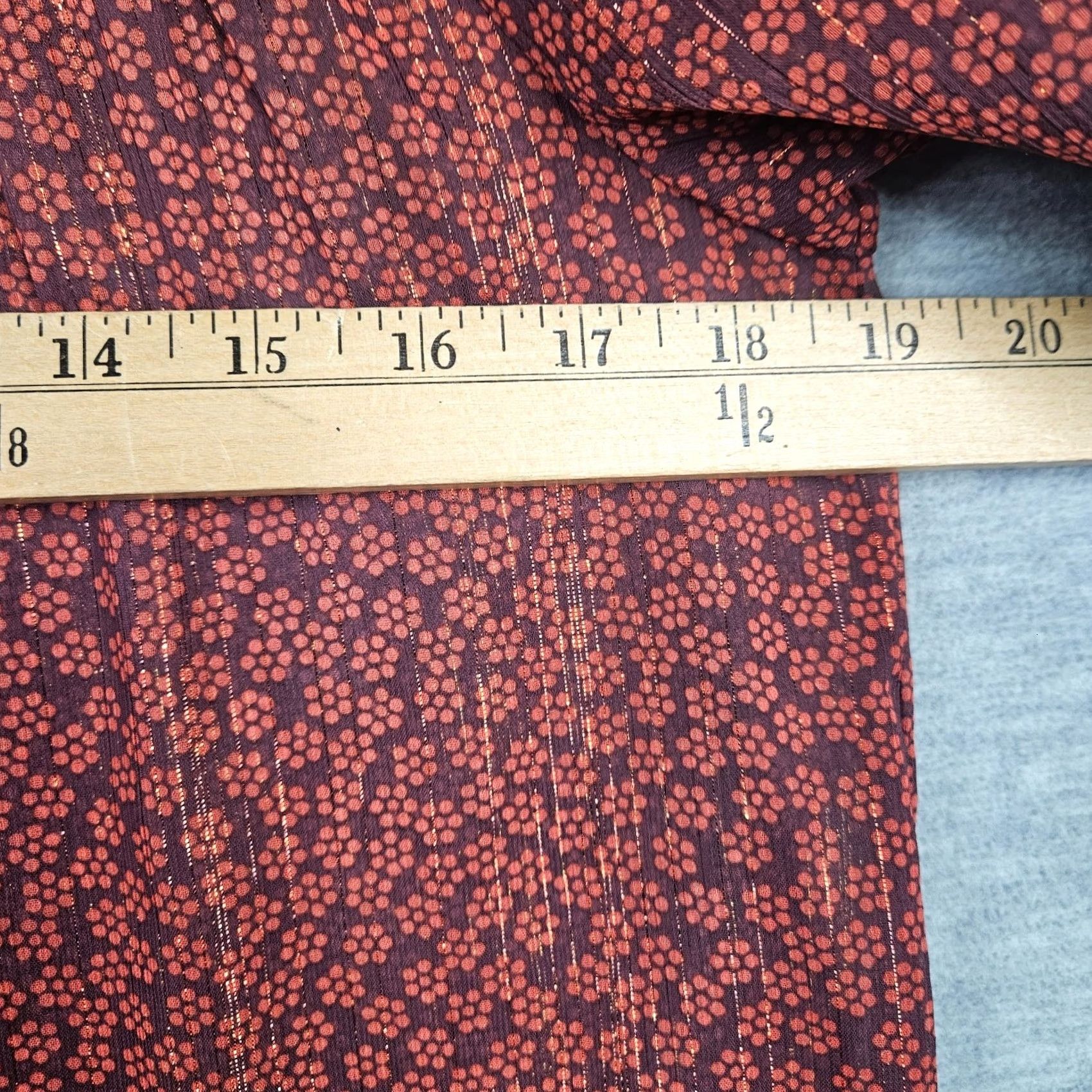 Vintage LC LAUREN CONRAD Pintuck Peasant Blouse Red Sz M Womens Regular 3/4 Sleeve Casual Shirt Brand LC Lauren Conrad Size M / US 6-8 / IT 42-44 - 7 Thumbnail
