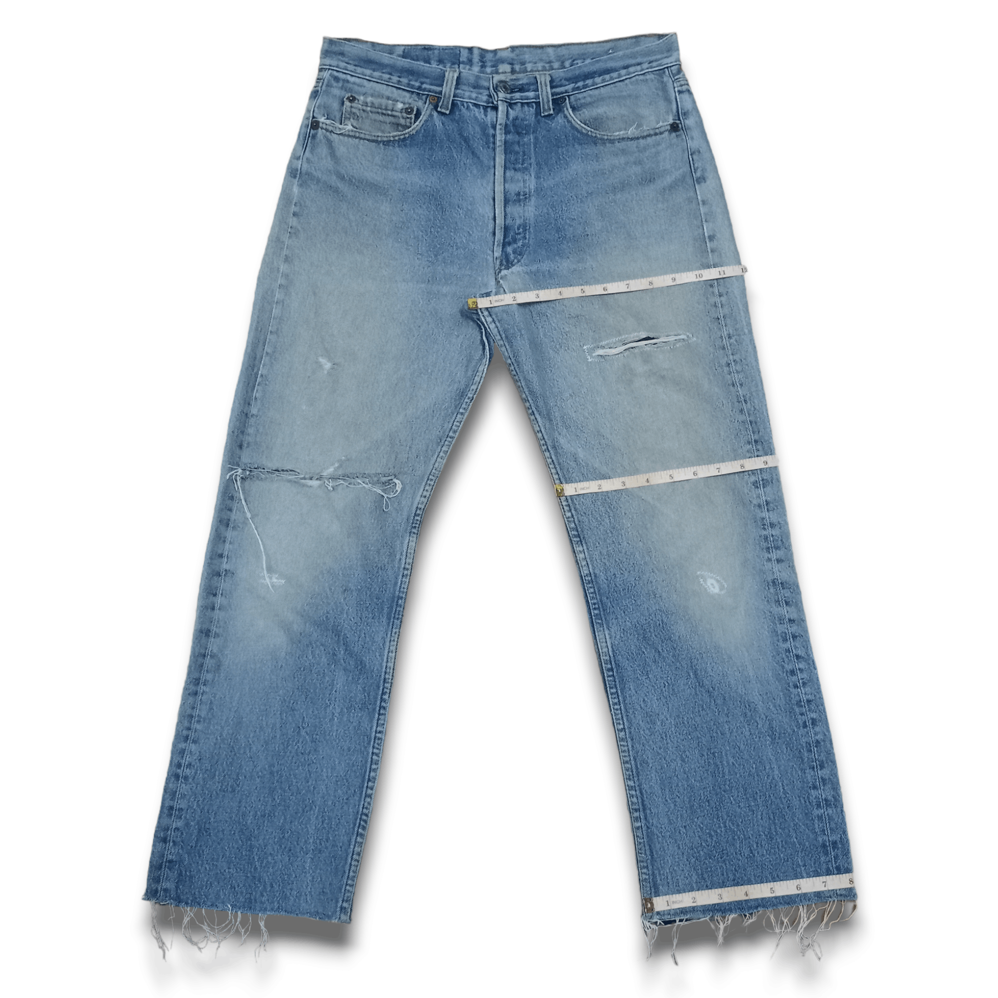 Levi's Vintage 80s Levis 501 Blue Wash Distressed Loose Jeans Size US 32 / EU 48 - 11 Thumbnail