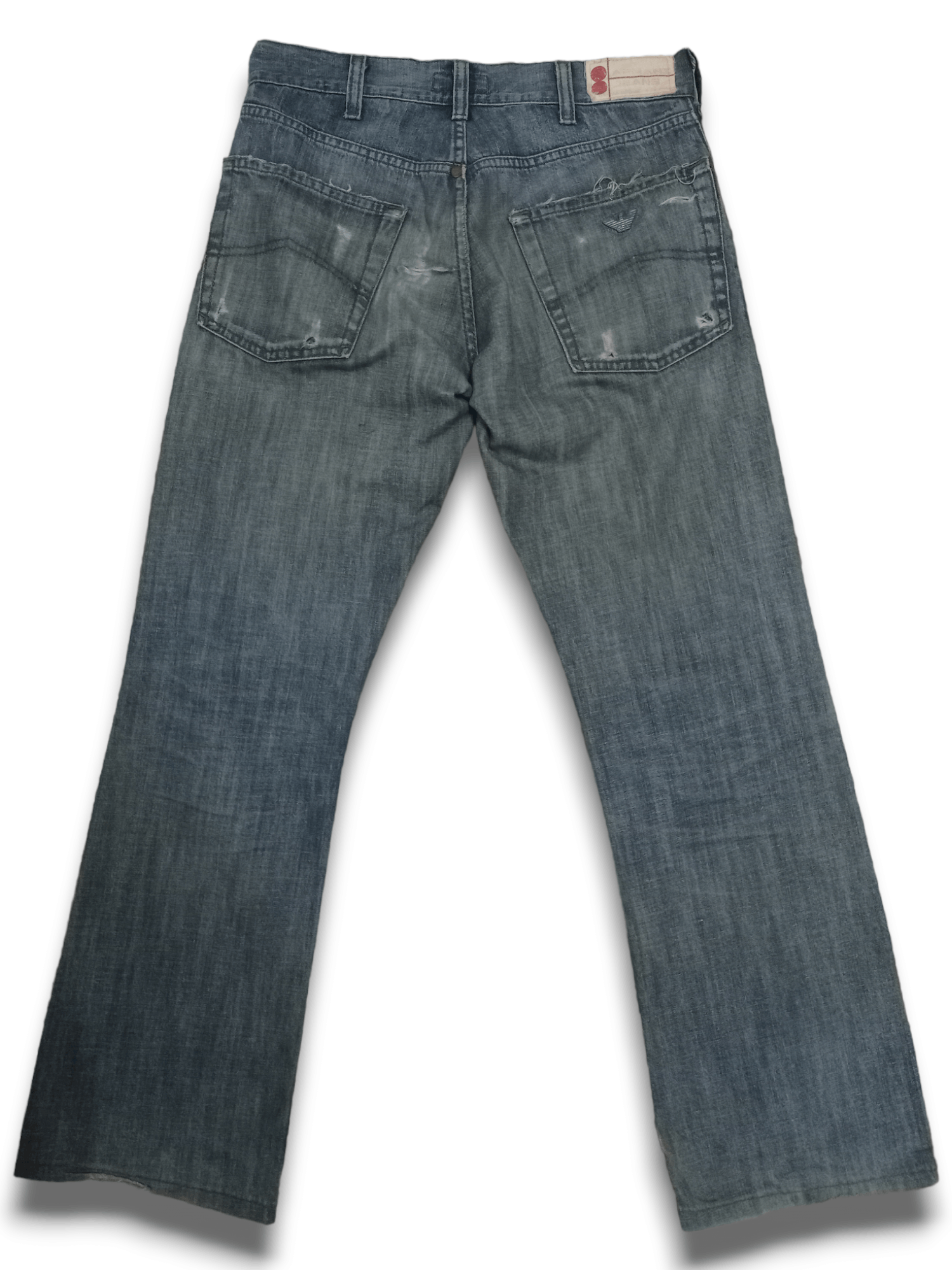 Armani Vintage Armani Distressed Flare Jeans Size US 30 / EU 46 - 4 Thumbnail
