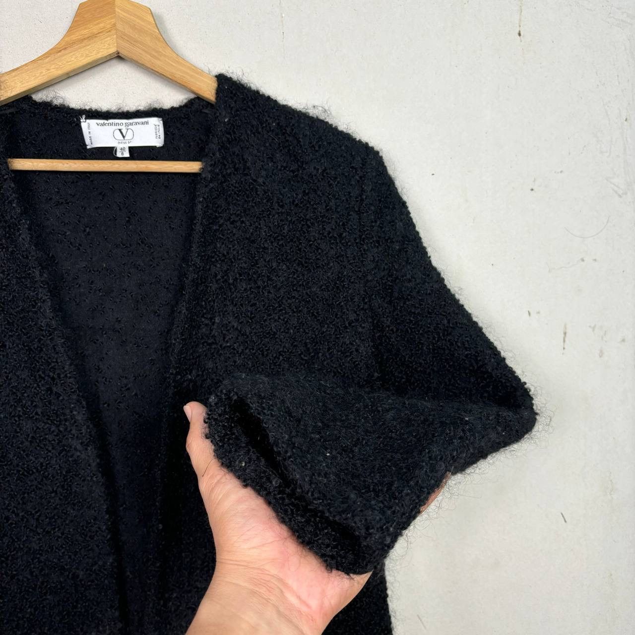 Valentino Vintage Valentino Miss V Mohair Wool Cardigan Jacket Black Size M / US 6-8 / IT 42-44 - 7 Thumbnail