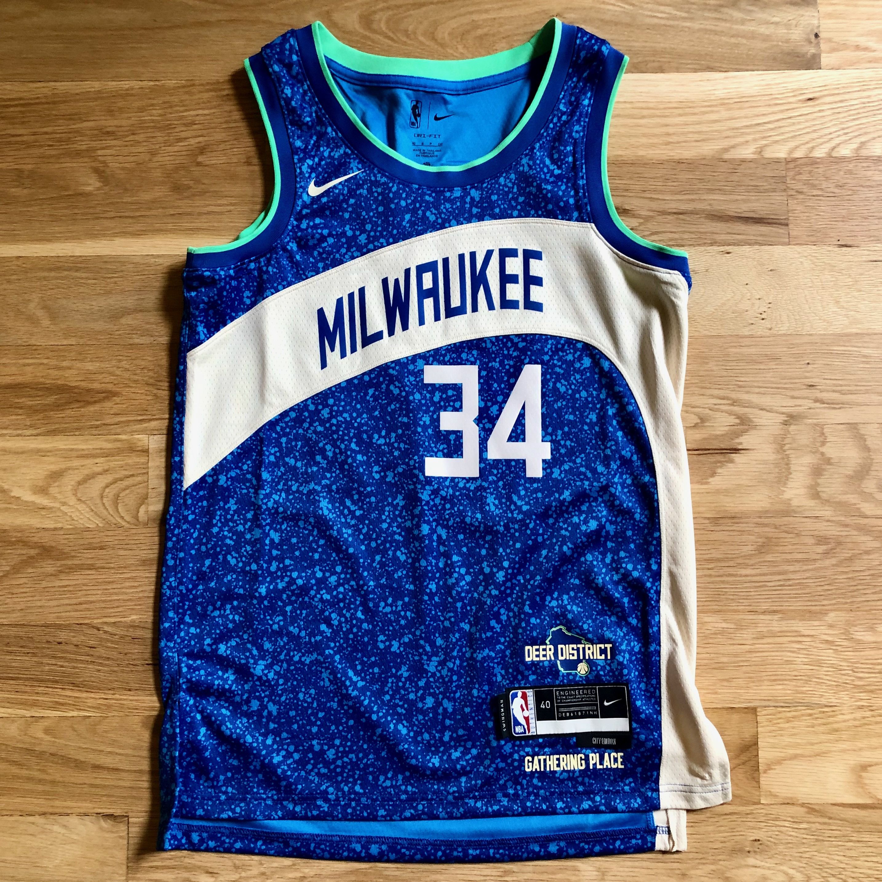Nike Nike Milwaukee Bucks Giannis City Edition Jersey S 40 Size US S / EU 44-46 / 1 - 1 Thumbnail