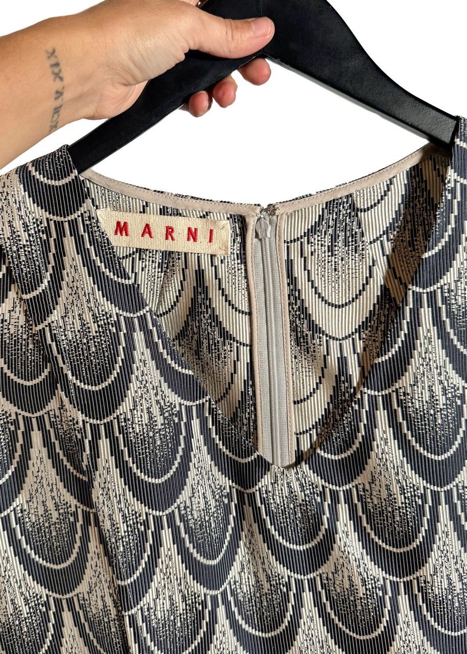 Marni Marni Grey Plissé Scallop Sleeveless Dress Size M / US 6-8 / IT 42-44 - 3 Thumbnail
