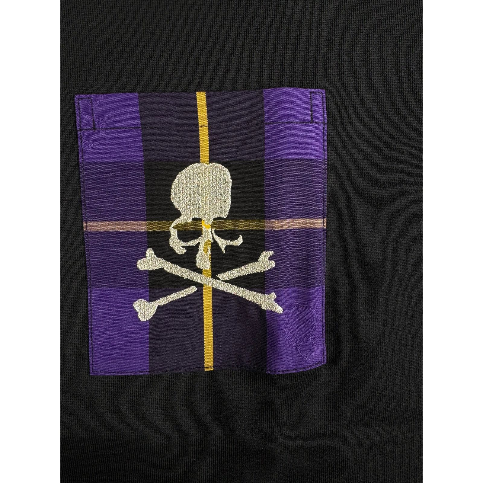 Mastermind Japan Mastermind Vs.Bape Purple Color Check S/S T-Shirt Size Small Size US S / EU 44-46 / 1 - 3 Thumbnail