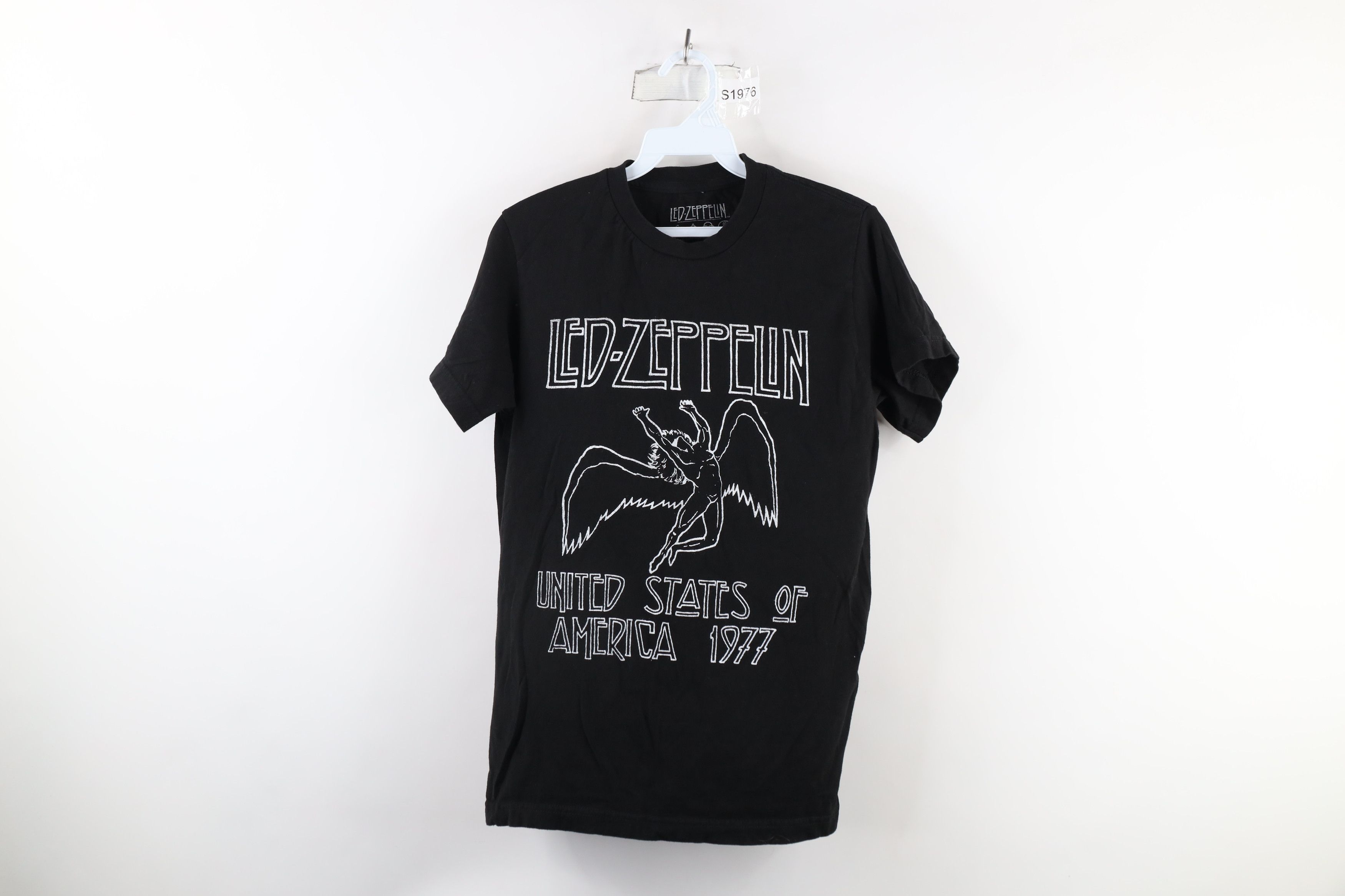 Vintage Retro 1977 Tour Led Zeppelin Band Short Sleeve T-Shirt Black Size US S / EU 44-46 / 1 - 1 Thumbnail