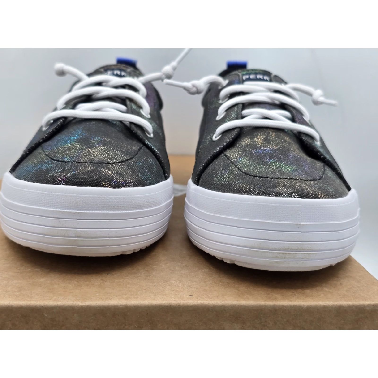 Sperry SPERRY Crest Vibe Sneakers - Black Sparkle - Women - Size 6M - Adult Shoes - Athletic Shoe - 90s/Concert Vibe Size US 6 / IT 36 - 3 Thumbnail
