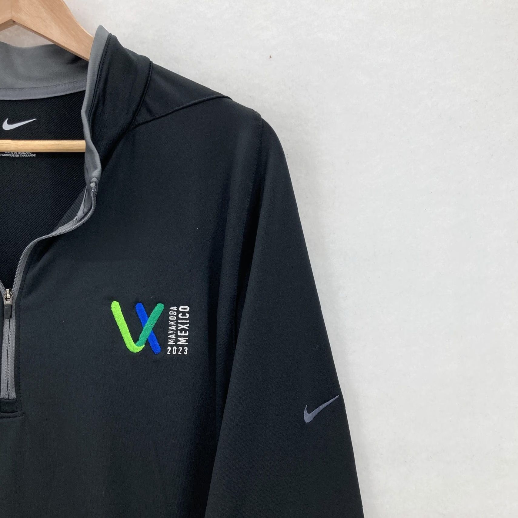 Nike Nike Golf 1/2 Zip Pullover Mens XL Black Stretch Quarter Zip Top Mexico Logo Size US XL / EU 56 / 4 - 2 Thumbnail