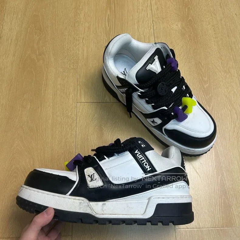 Louis Vuitton Louis Vuitton Trainer Maxi White and Black Little Fat Ding Size US 7 / EU 40 - 3 Thumbnail