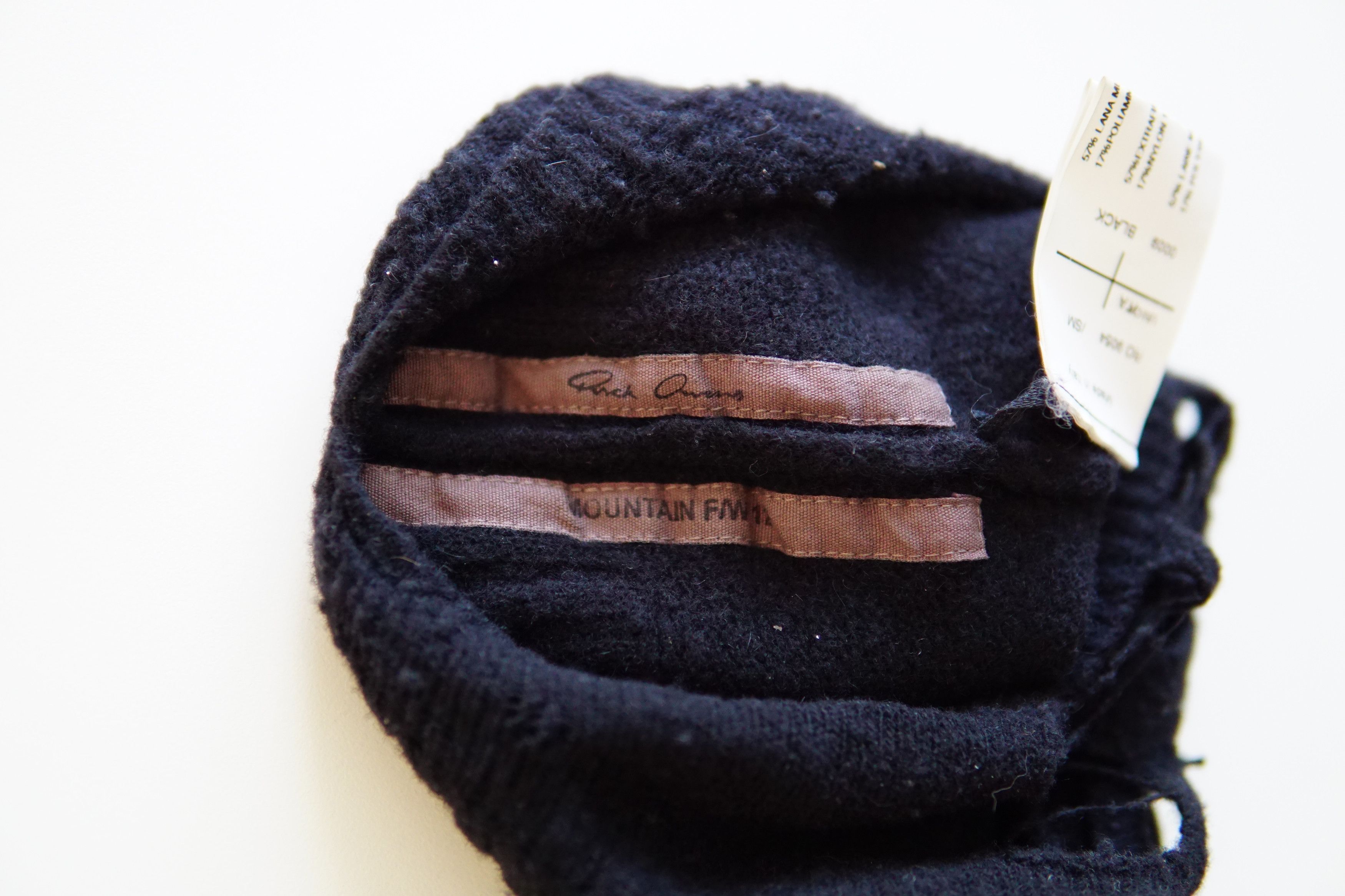 Rick Owens FW12 Mountain Veil Beanie Size ONE SIZE - 6 Thumbnail