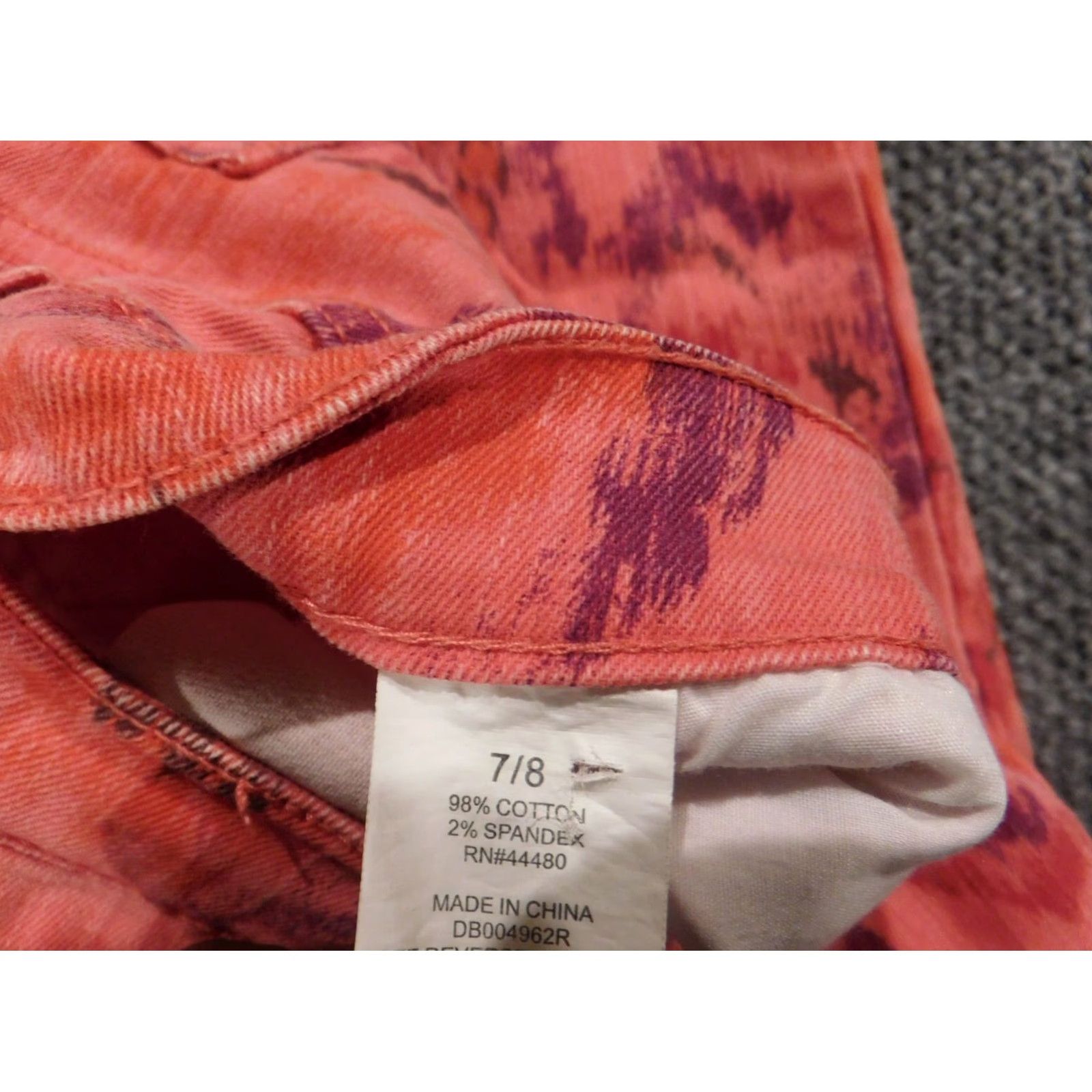 Vintage Tinseltown Jeans Womens 8 Pink Straight Designer Regular Stretch Denim Zipper 29in Inseam Size 29" - 5 Thumbnail