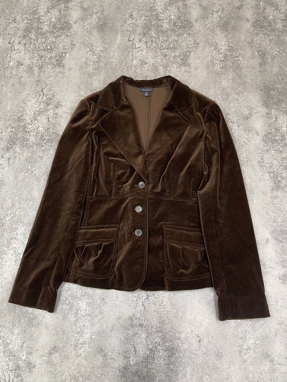 Gant Gant Women Velvet Blazer Brown Classic Jacket Size M Size M / US 6-8 / IT 42-44 - 1 Thumbnail